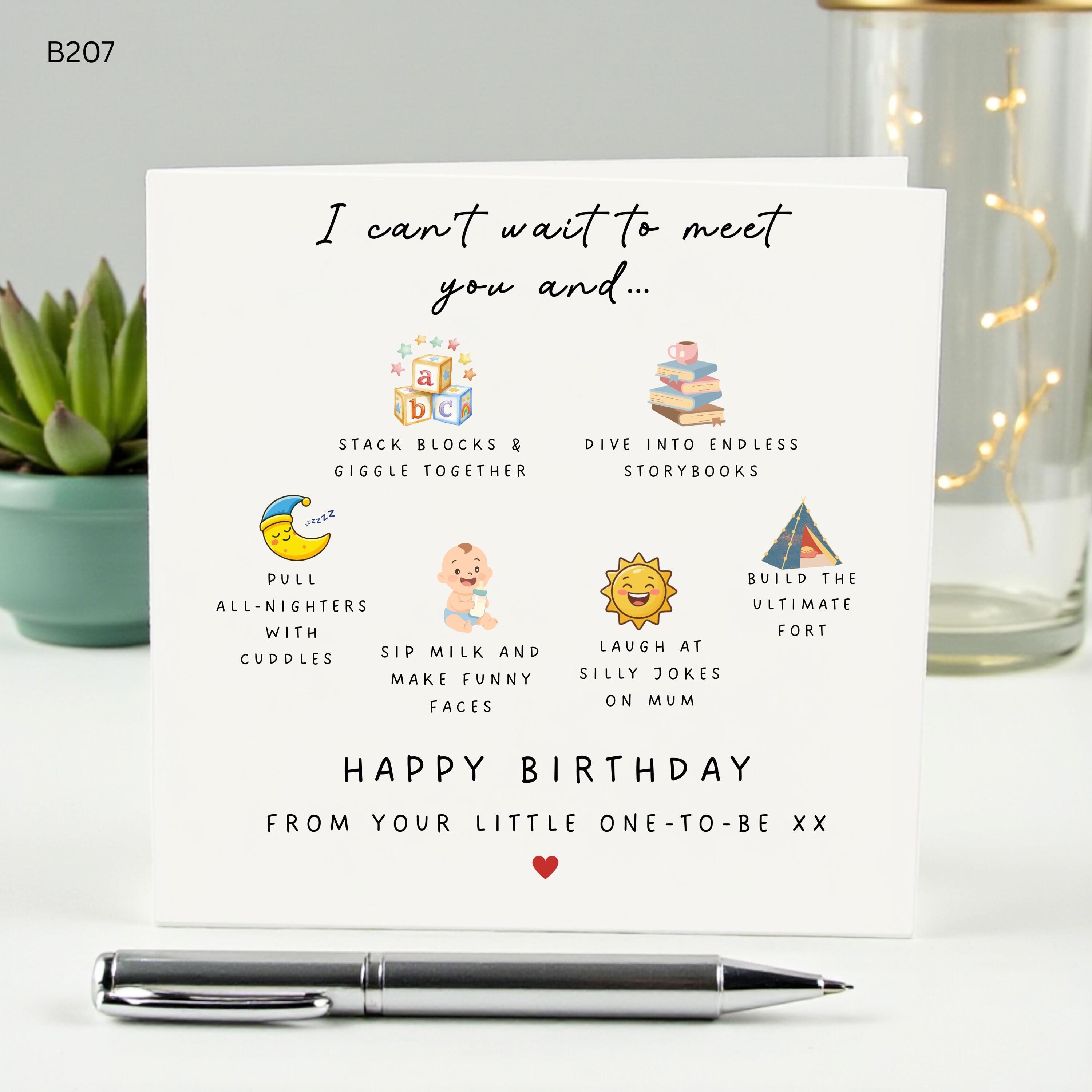 Birthday Card from the Bump, Expectant Dad Birthday Gift, Can't Wait to Meet You Daddy, New Dad to be Card, First Birthday as a Daddy Card
