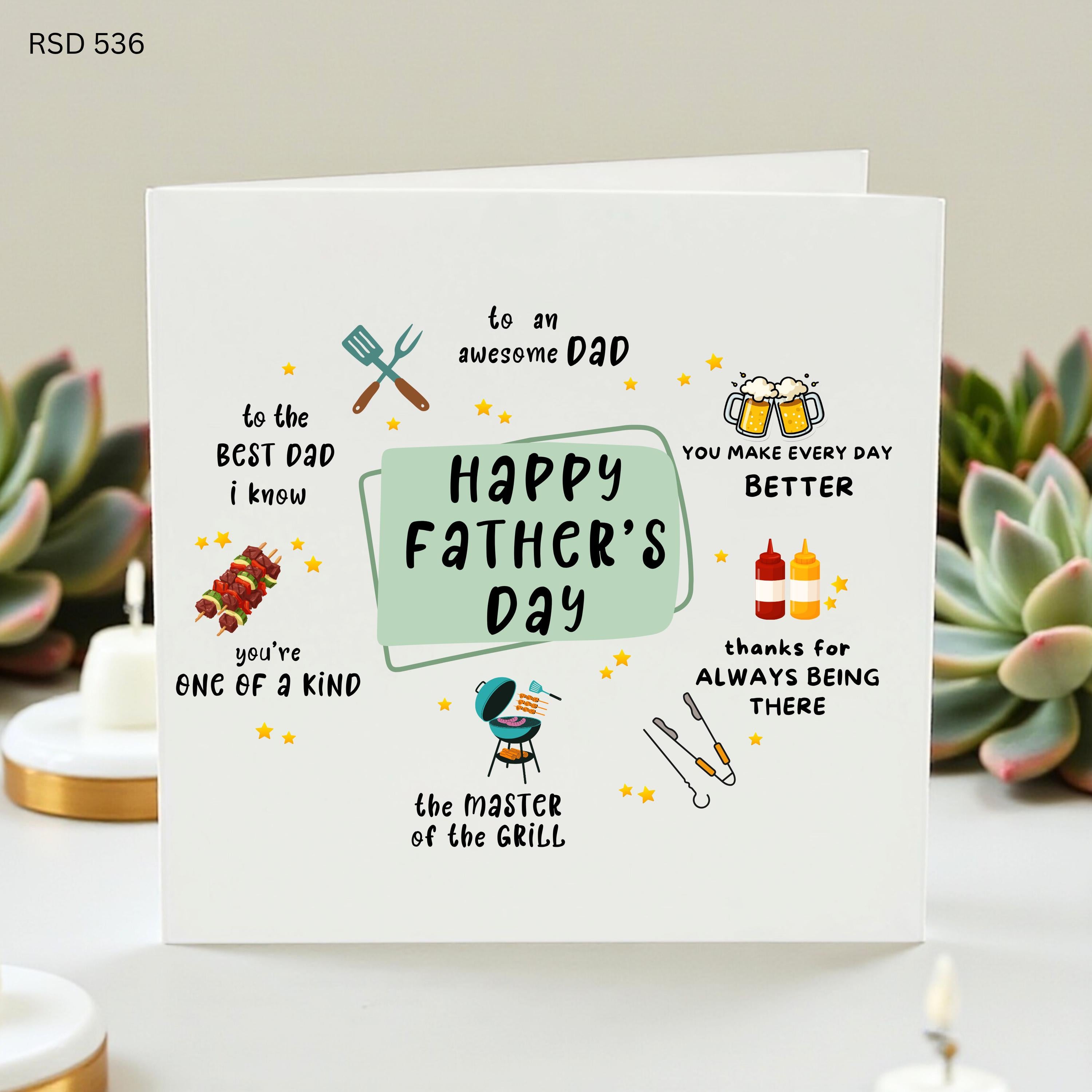 Funny Father's Day Card for Dad, BBQ Theme Greeting Card, Grill Master Dad Gift, Best Dad Ever, Barbecue Lover Card, Punny Card for Father