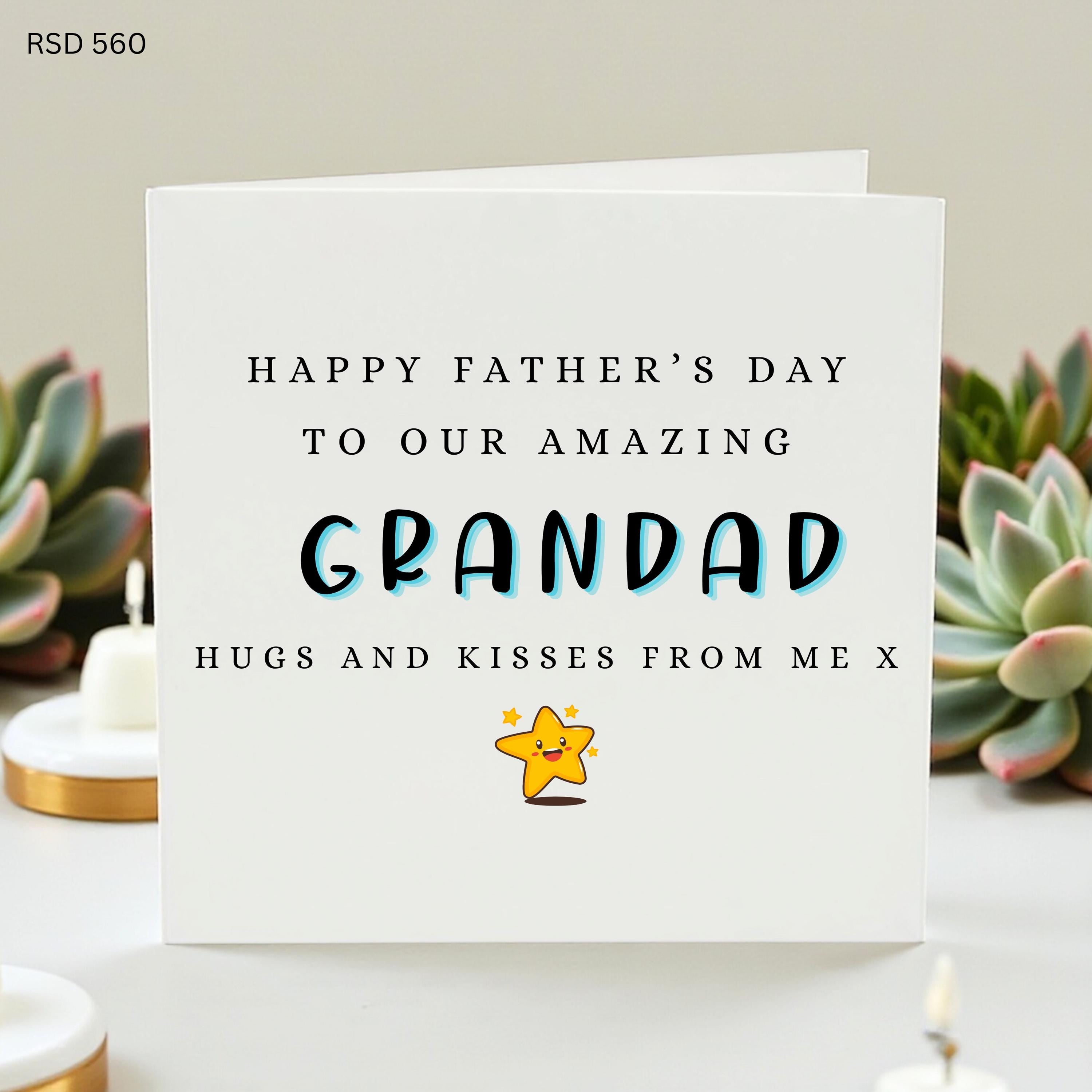 Father's Day Card for Grandad, Cute Card from Grandchild, Personalized Grandad Gift, Happy Fathers Day Grandad, Best Grandad Card, Keepsake