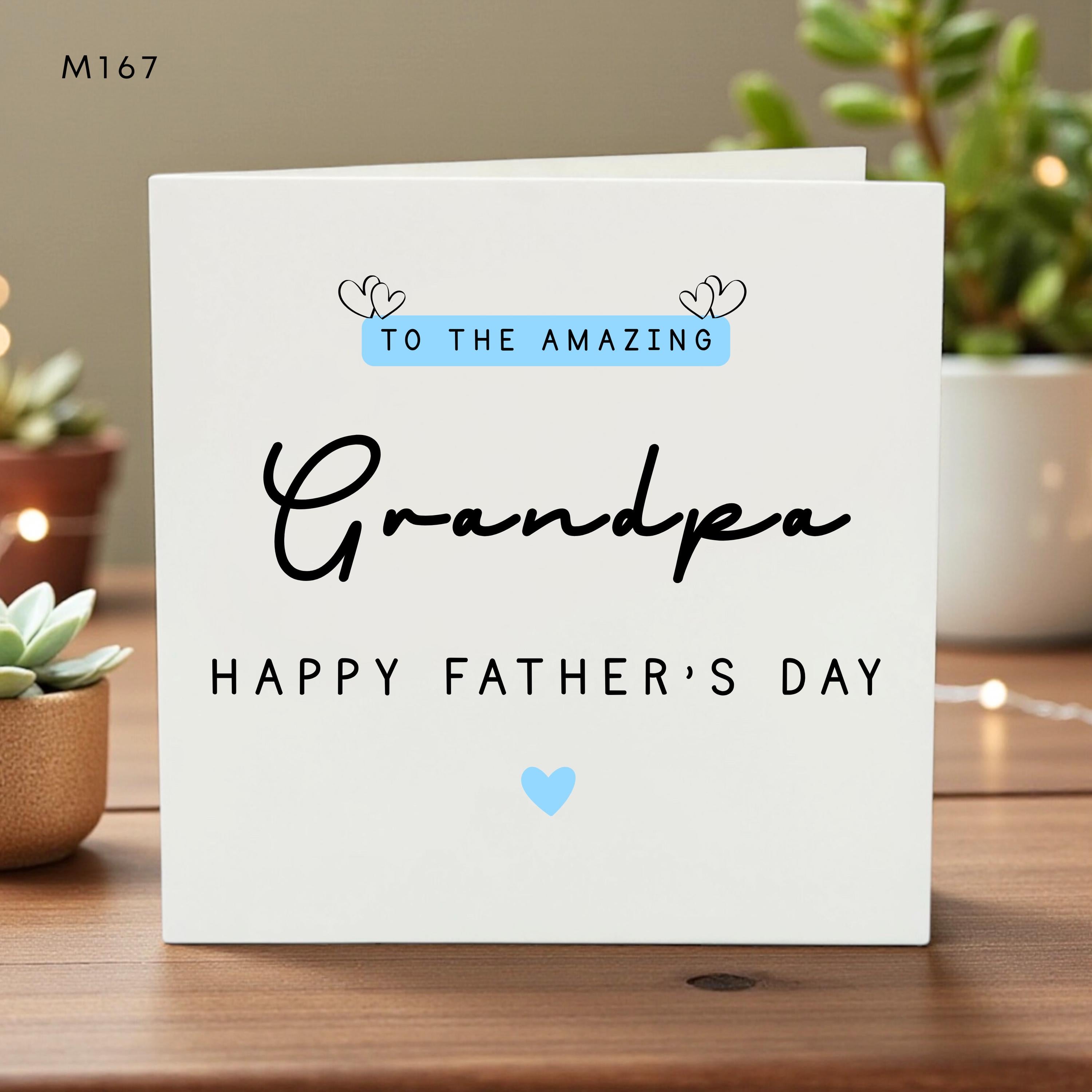 Personalized Grandpa Father’s Day Card, Custom Greeting Card for Grandfather, Unique Handmade Card, Love Gift for Grandpa