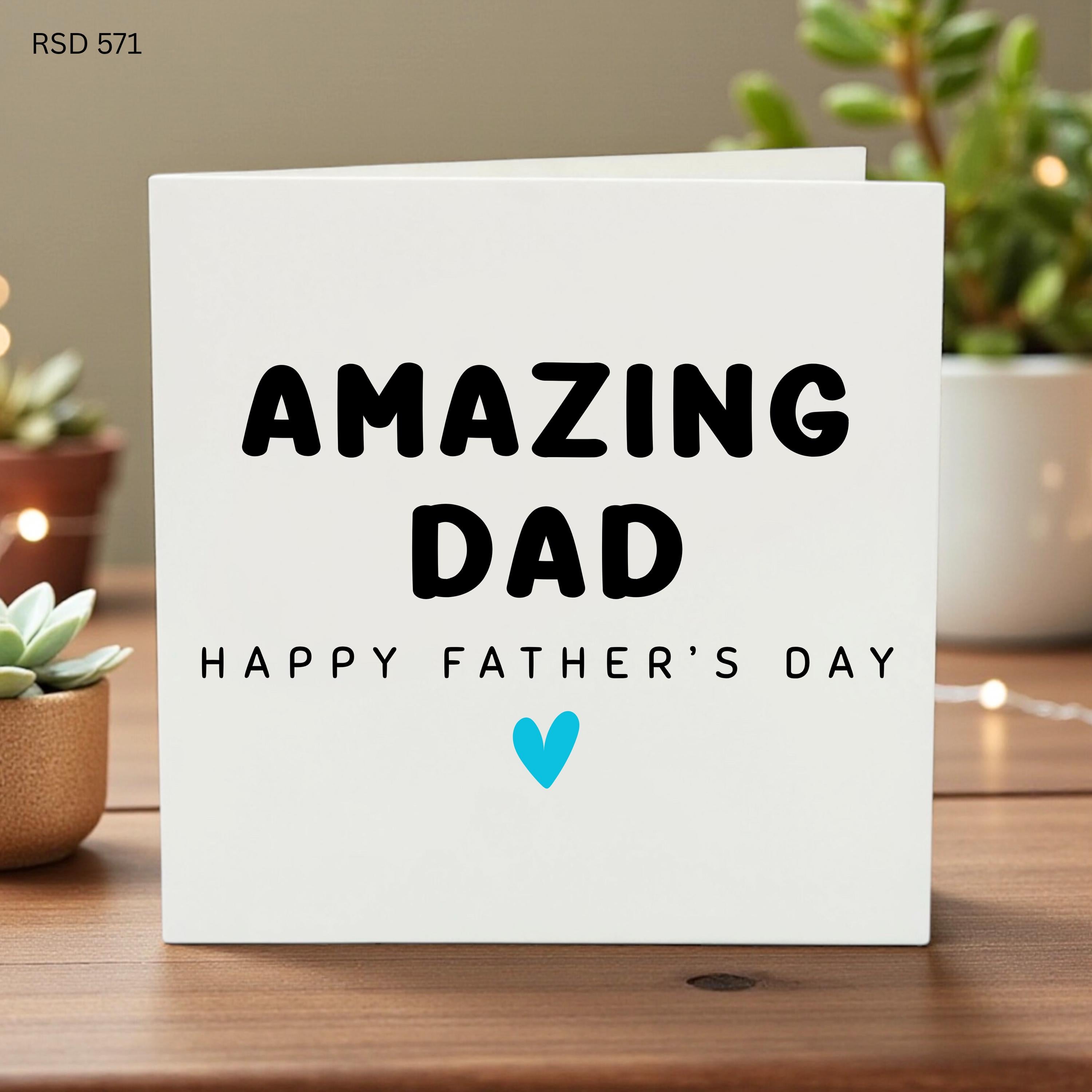 Amazing Dad Father’s Day Card, Personalized Greeting, Custom Message Inside, Fathers Day Gift, Dad Card, Love from Kids