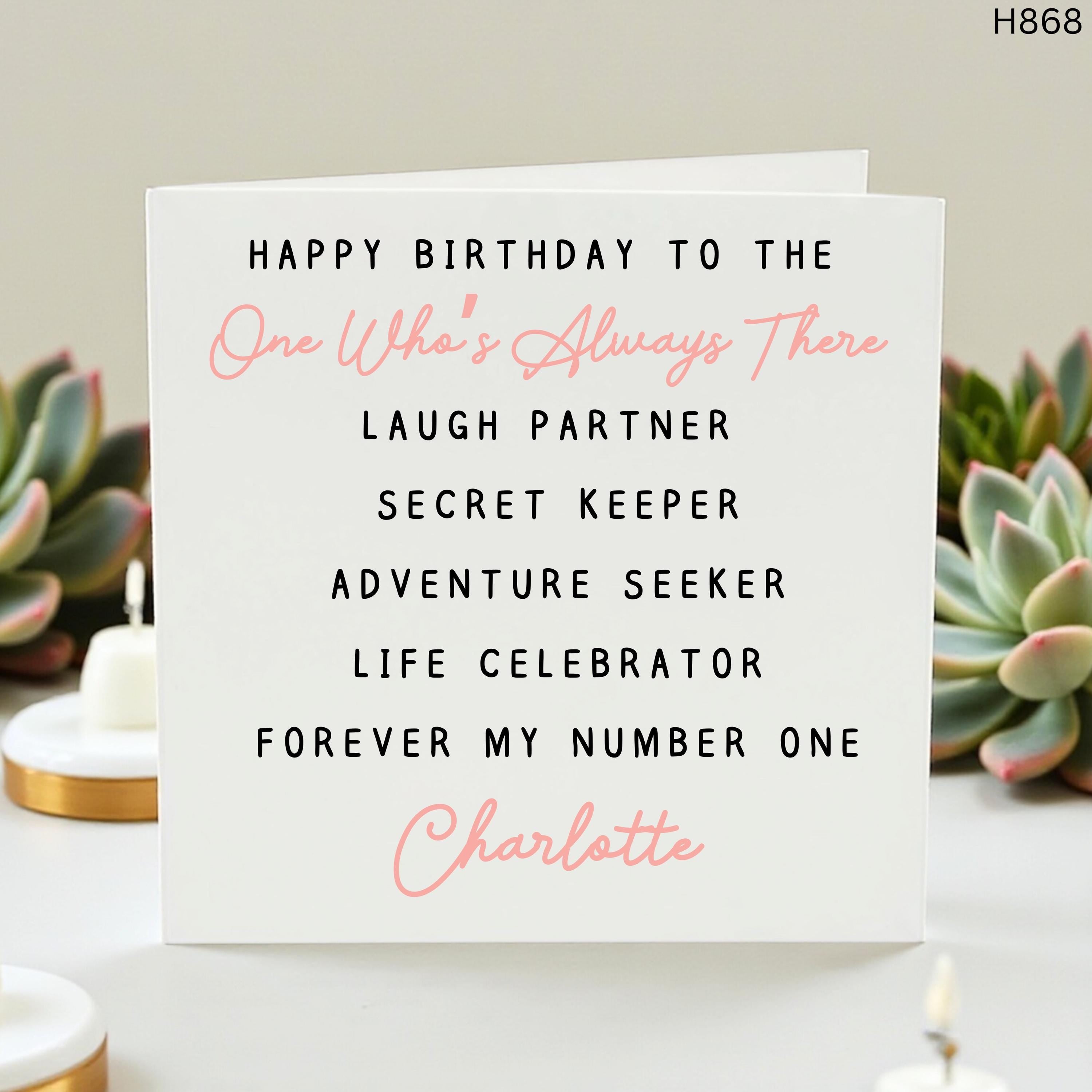 Personalized Best Friend Birthday, The One Who Is Always There Custom Name , Secret Keeper Adventure Seeker Gift, Heartfelt Birthday for Her