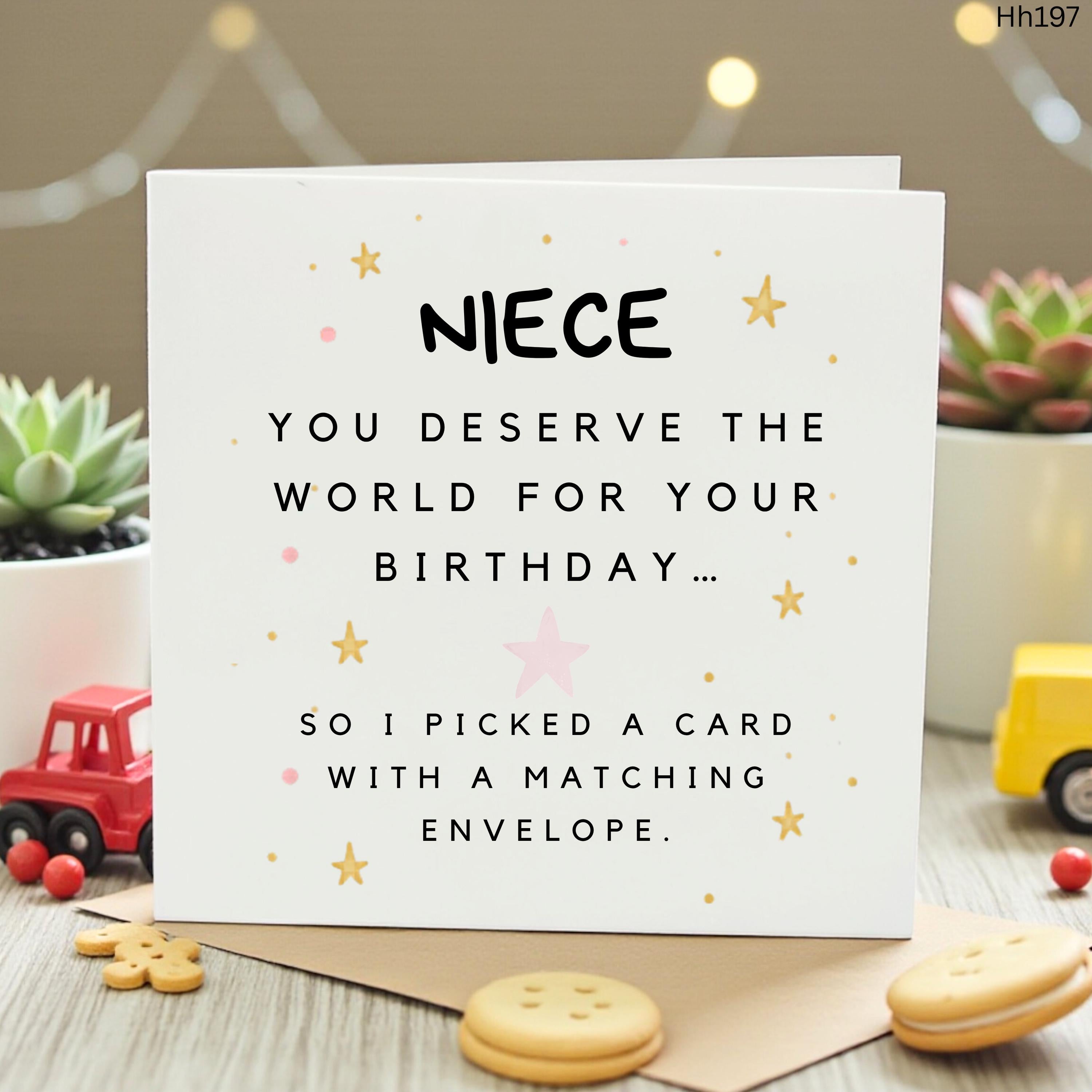 Funny Niece Birthday Card, Sarcastic Birthday Card for Niece, Cute Card from Auntie Uncle, Cheeky Niece Gift, Star Birthday Card for Her