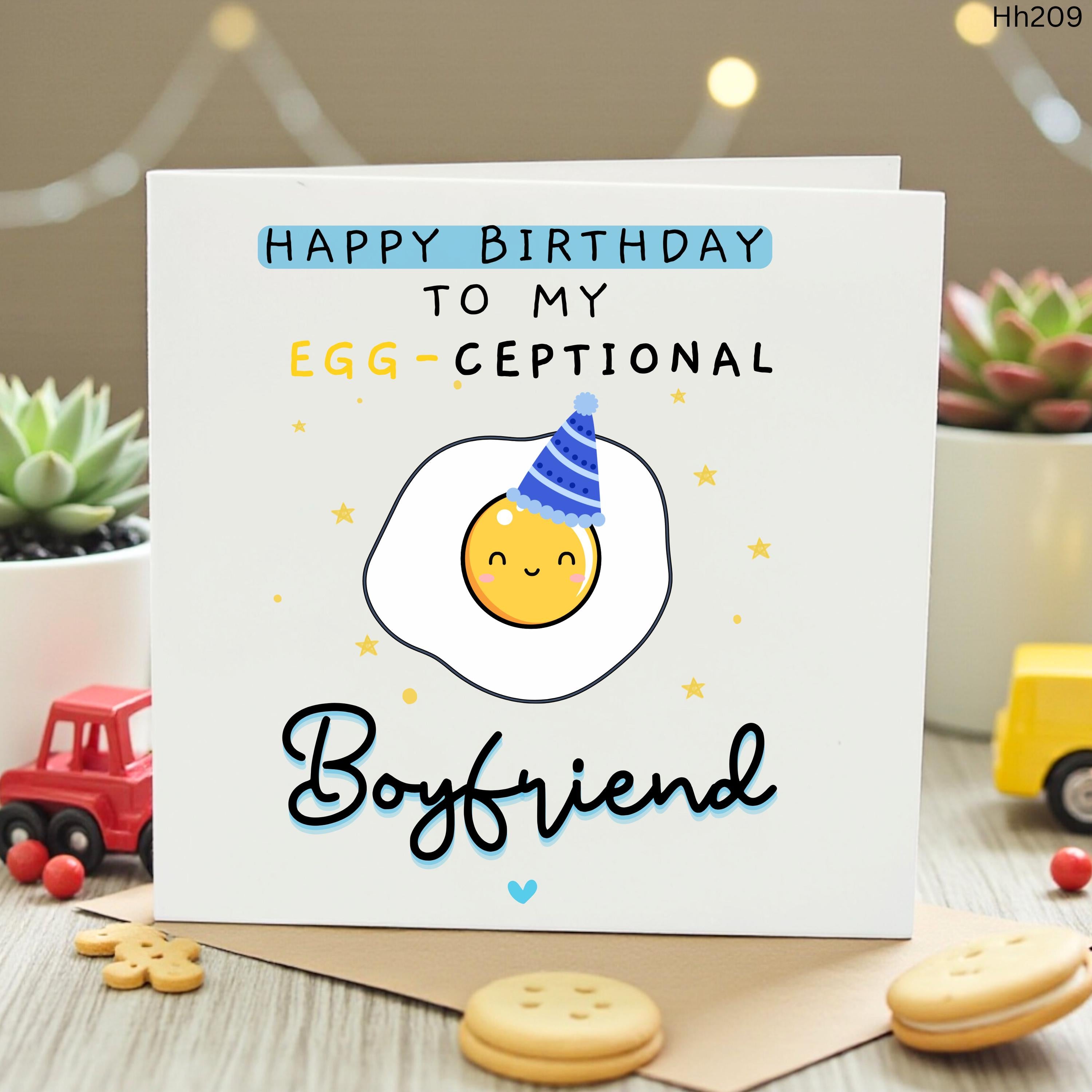 Boyfriend Birthday Card Funny Egg Birthday Card To My Exceptional Boyfriend Pun Card Cute Card For Him Food Pun Birthday Card For Partner