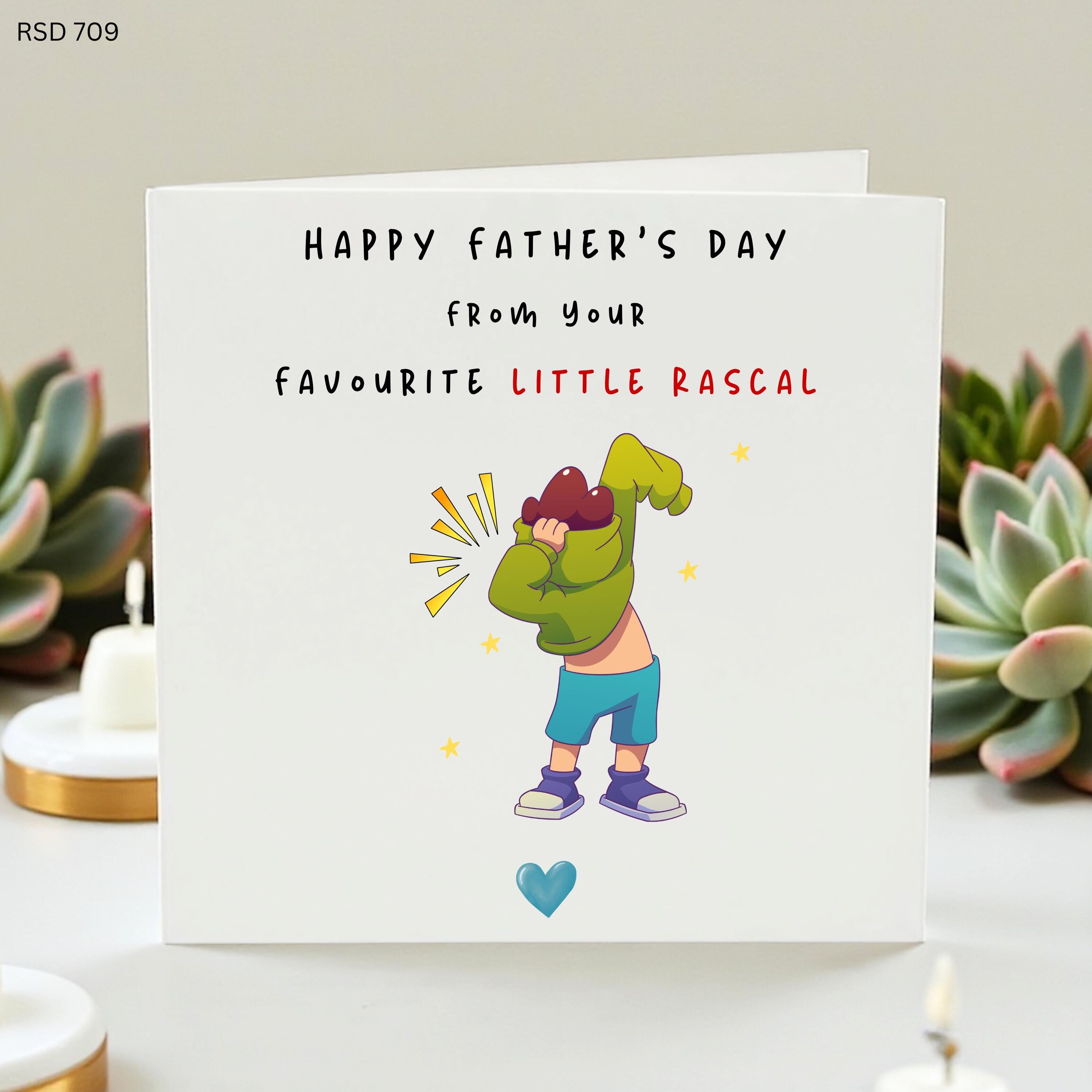 Father's Day Card From Child, Funny Dad Card From Little Rascal, Cute Daddy Card, Personalised Fathers Day Card Son Daughter