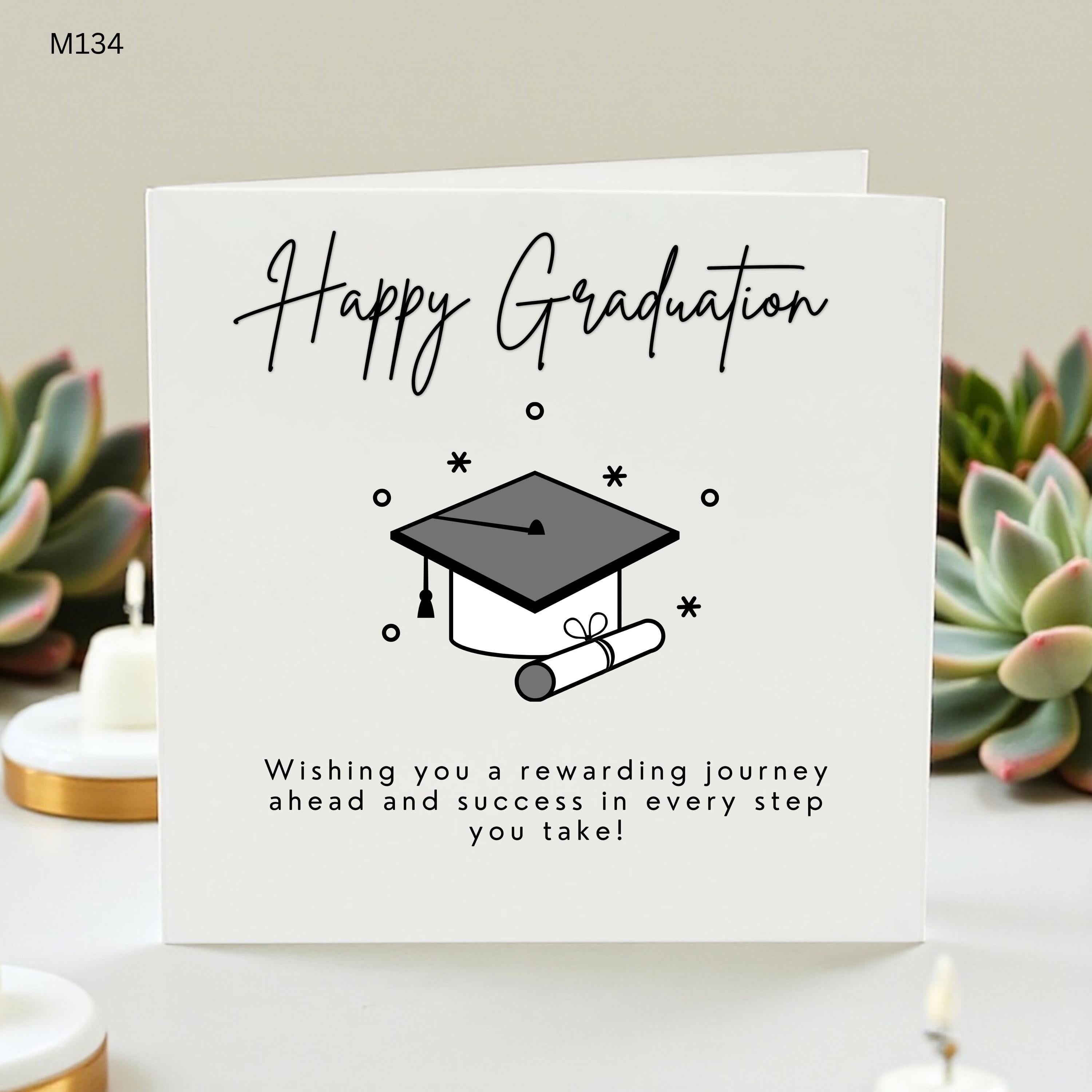 Happy Graduation Card Class of 2026 Congratulations Graduate Card University Degree Success Card 6x6 Graduation Gift