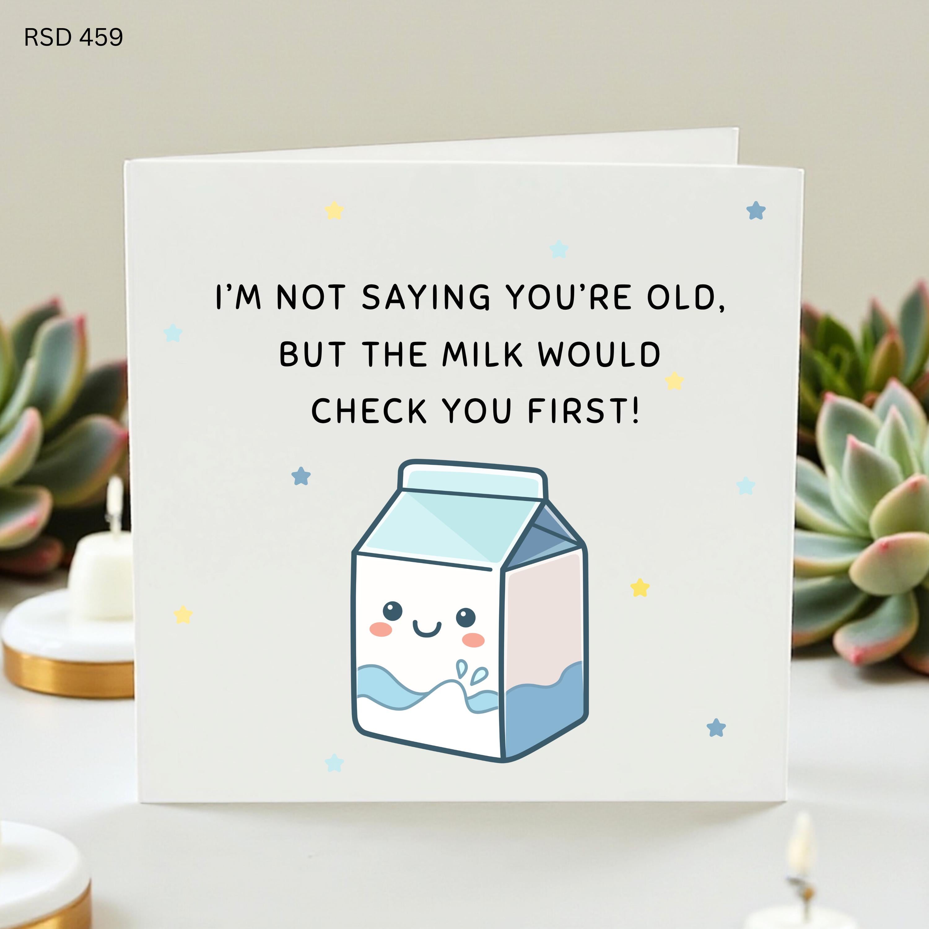 Funny Birthday Card for Friend,Humorous Milk Carton Old Age Greeting Card,Witty Getting Older Birthday Gift, Sarcastic Joke Card for Brother