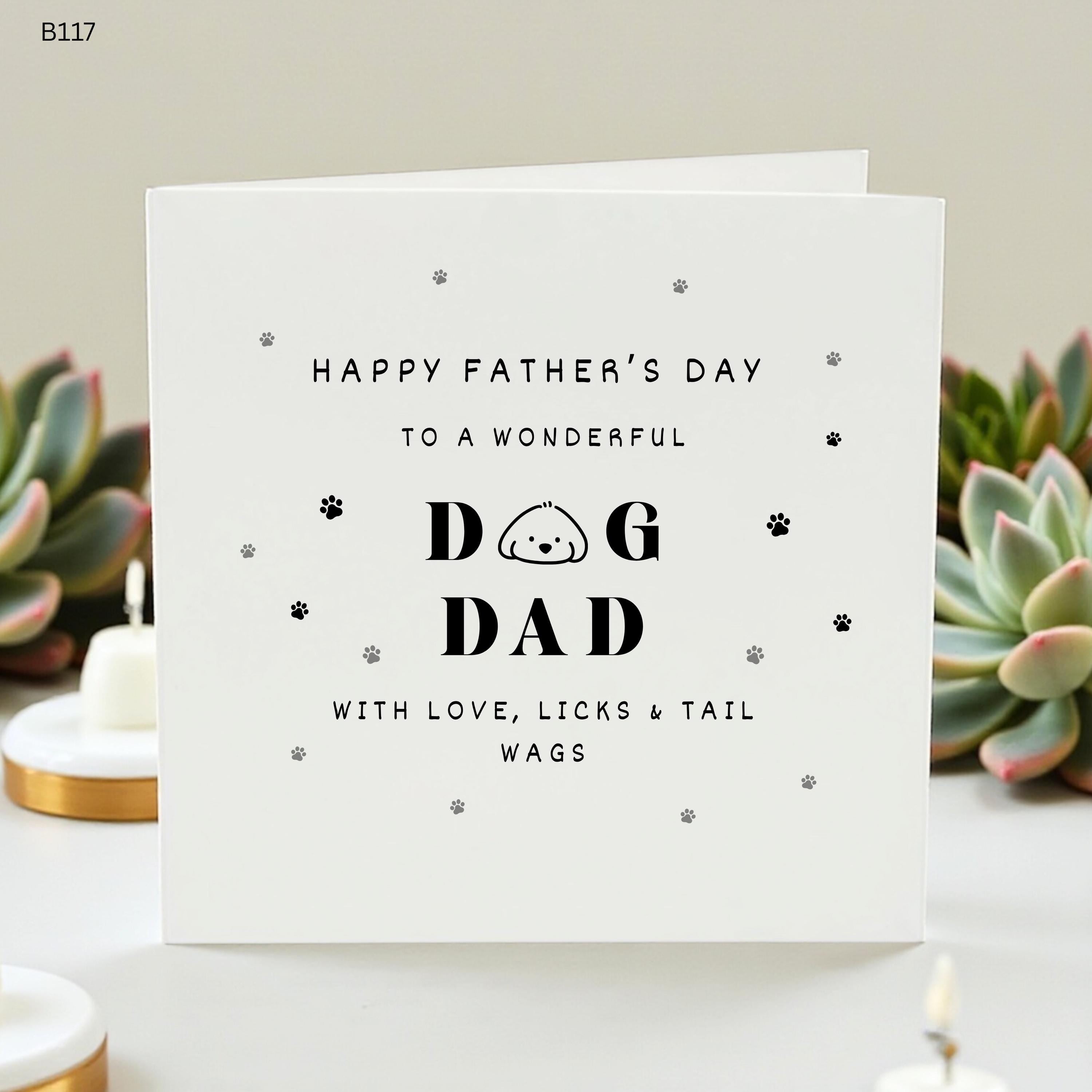 Dog Father's Day Card from the Dog, Funny Dog Dad Card for Husband, Happy Fathers Day Card for Dog Lovers, Cute Pet Dad Gift from Puppy