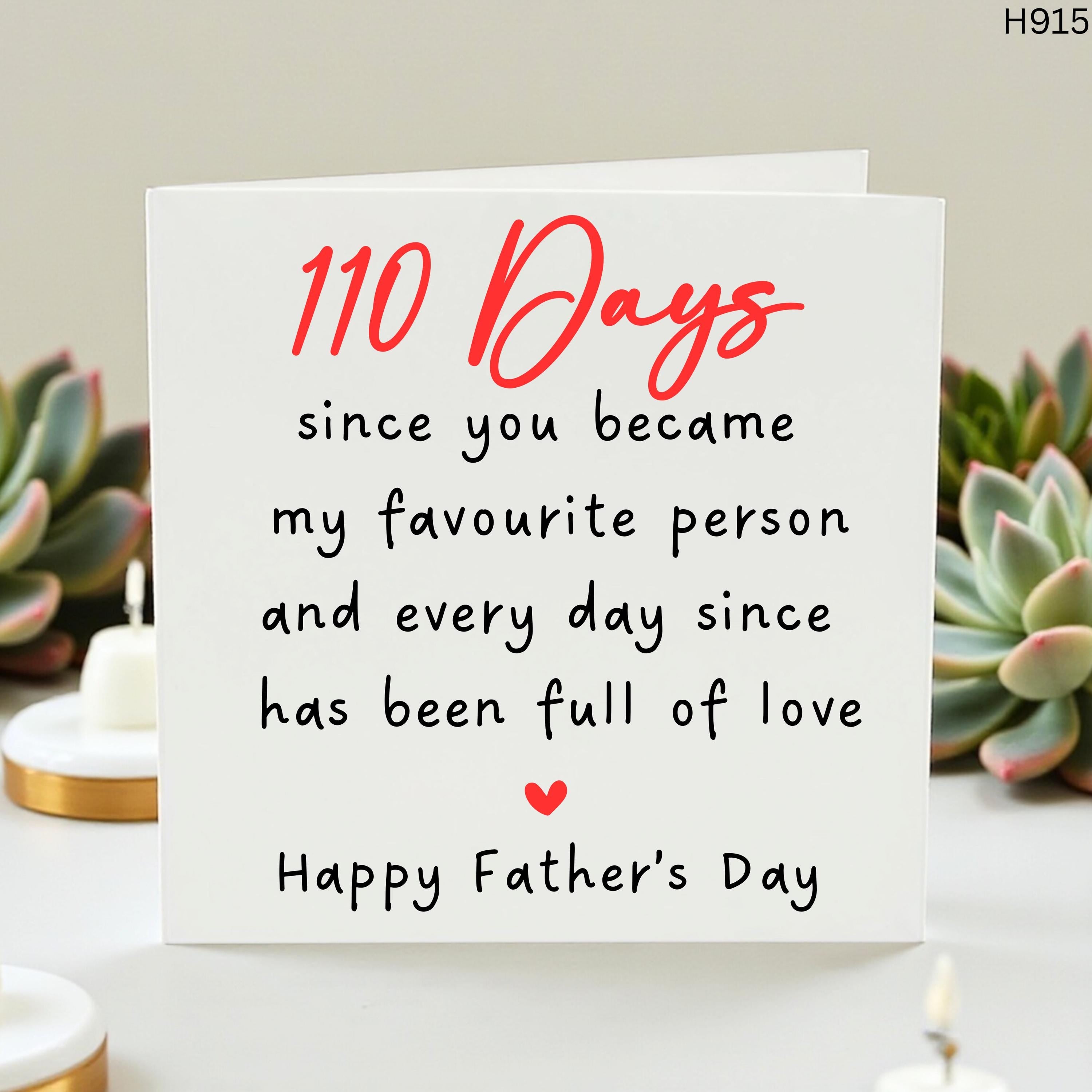 Personalized Father's Day Card, Custom Days Since You Became My Favorite Person Card for Husband, 1st Father's Day Gift, Milestone Dad Card