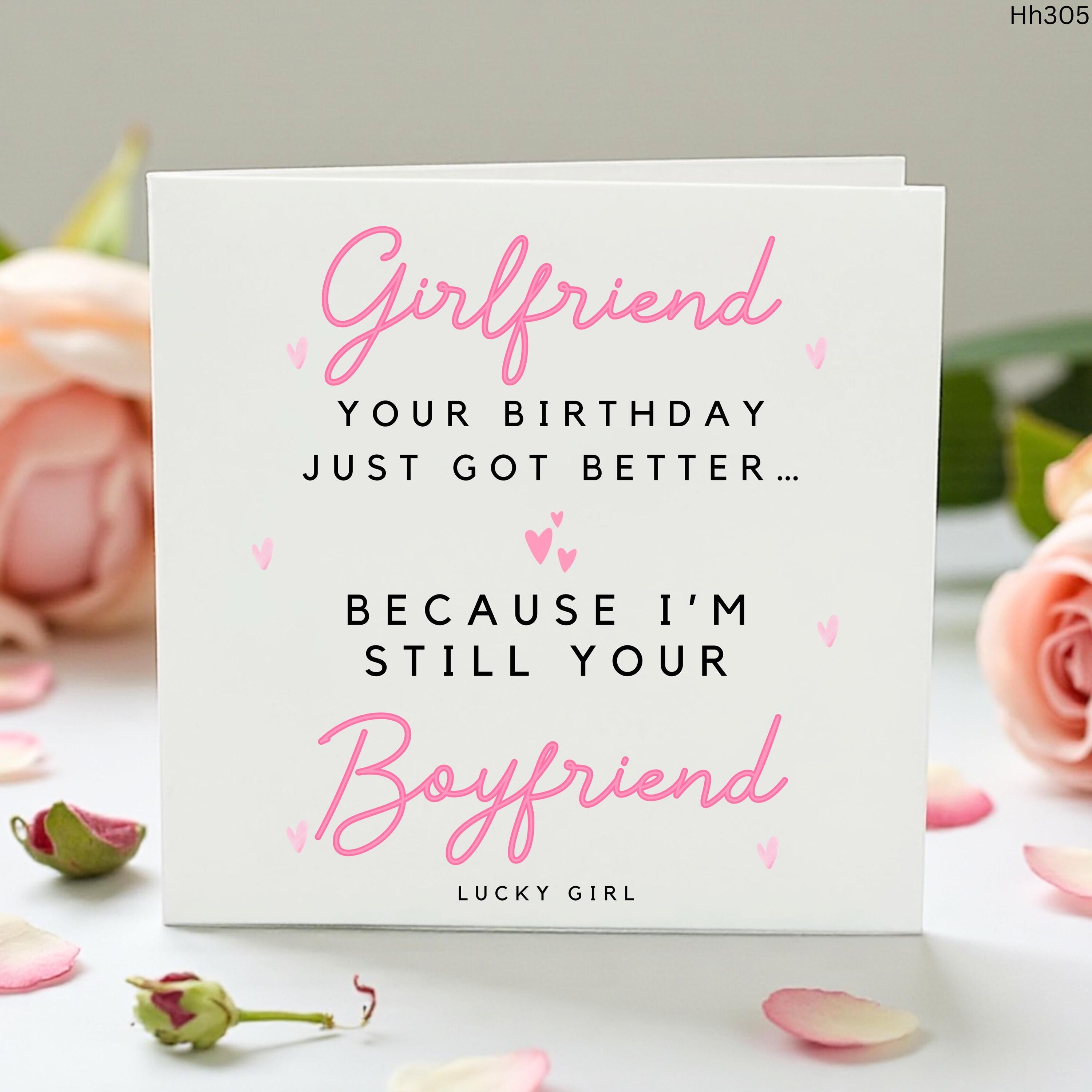 Funny Girlfriend Birthday Card from Boyfriend, Cute Sarcastic Birthday Card for Her, Joke Birthday Gift for Girlfriend, Witty Romantic Card