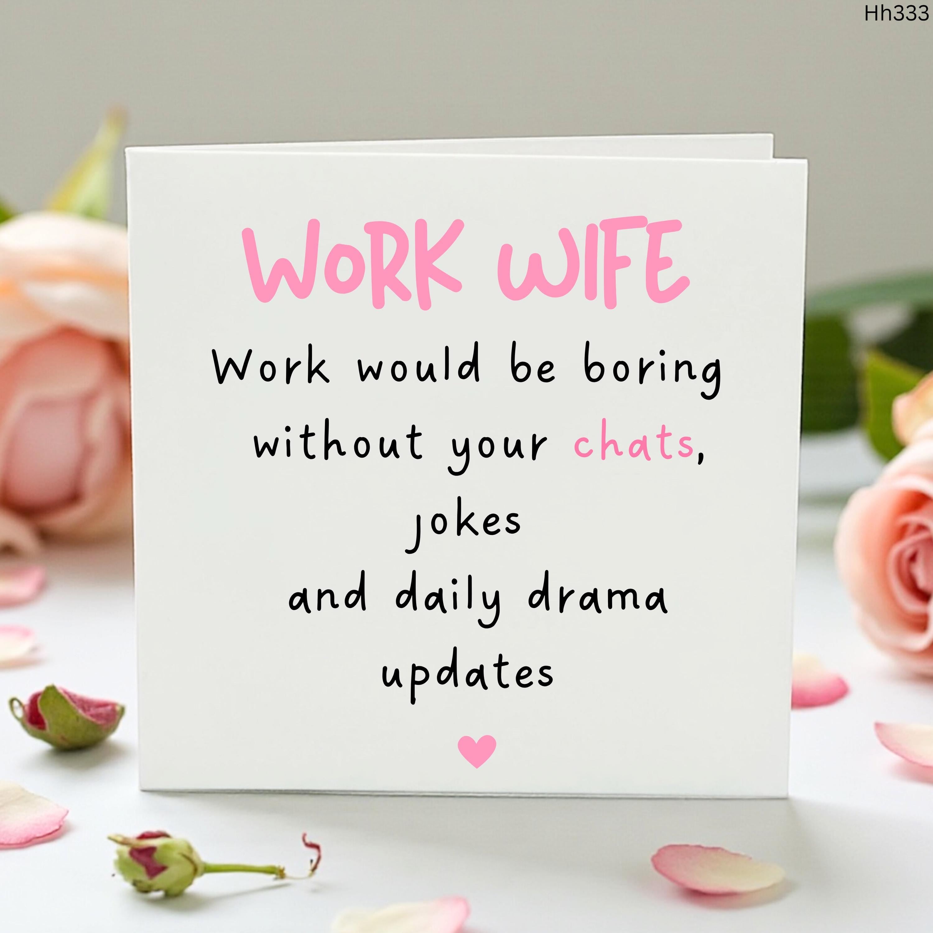 Work Wife Card, Funny Work Wife Birthday Card, Colleague Birthday Card, Office Bestie Card, Work Friend Gift Card