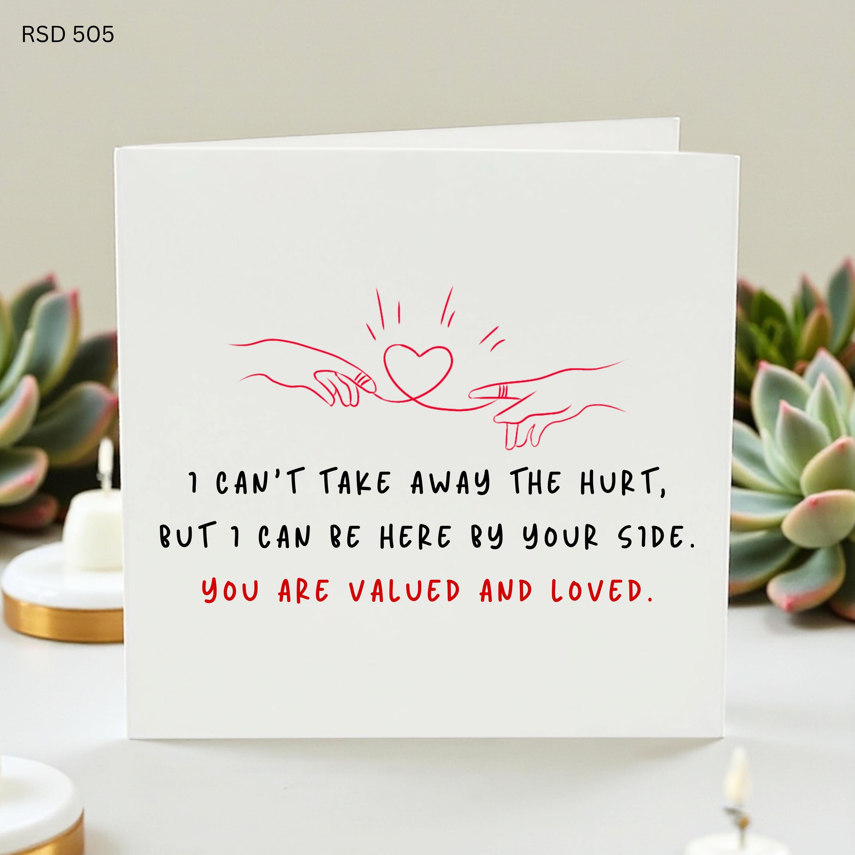 Sympathy Support Card, You Are Loved Card, Thinking Of You Card, Mental Health Encouragement Card, Hurt Healing Friendship Card