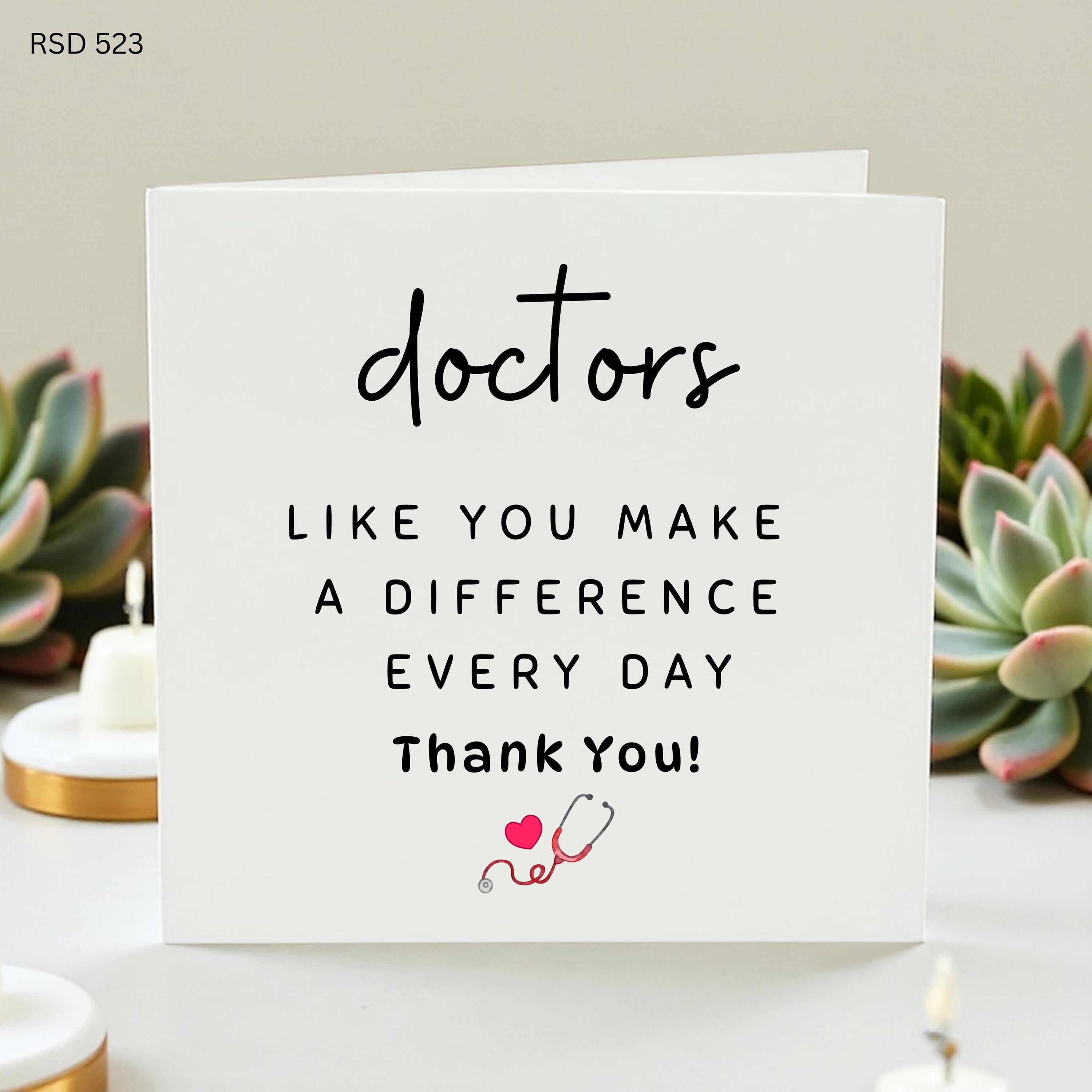 Doctor Thank You Card, Appreciation Card For Doctor, Medical Staff Thank You Card, Healthcare Worker Card, Doctor Gift Card