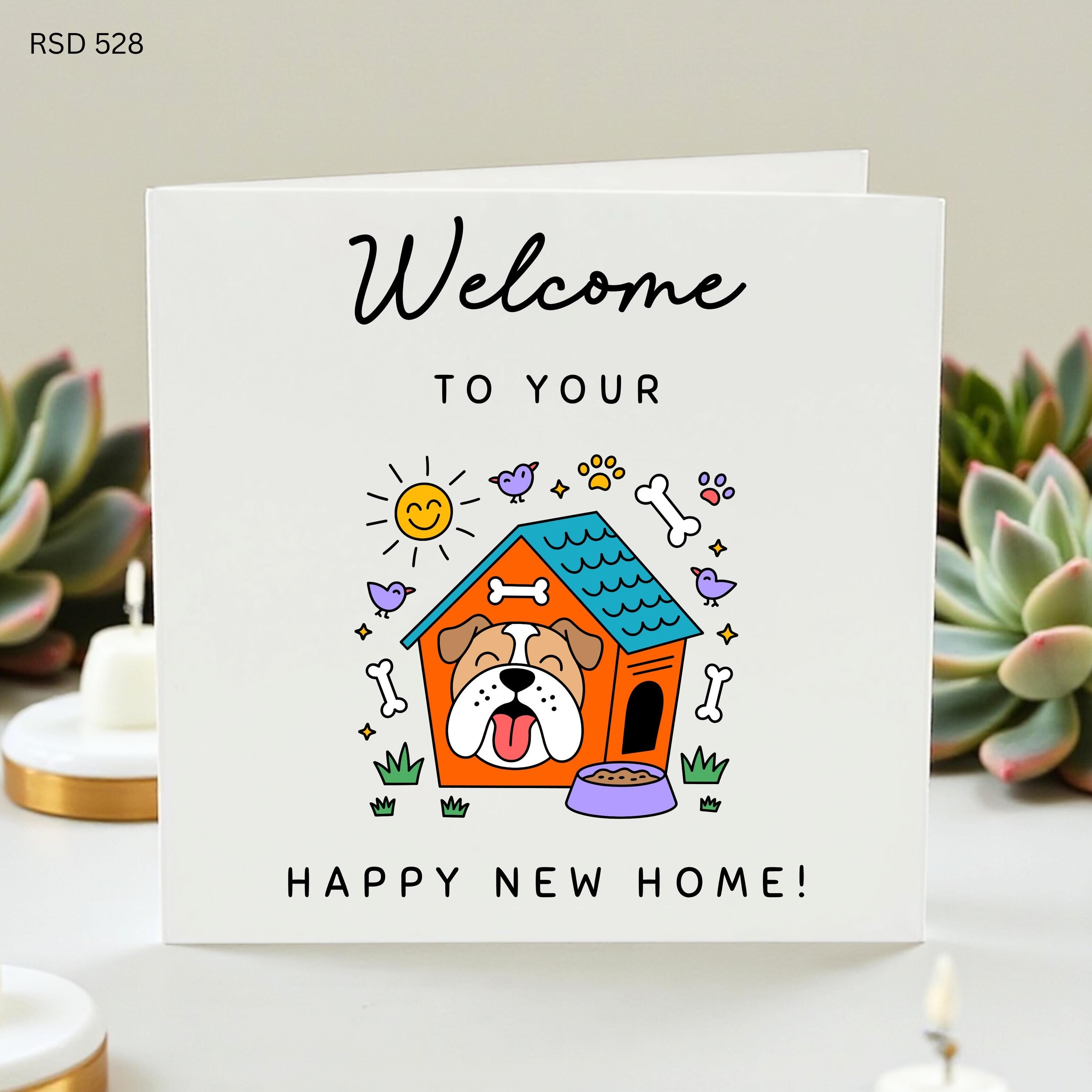Dog New Home Card, New Home Greeting Card, Housewarming Card, Moving House Card, Pet Owner New Home Gift, Happy New Home Card