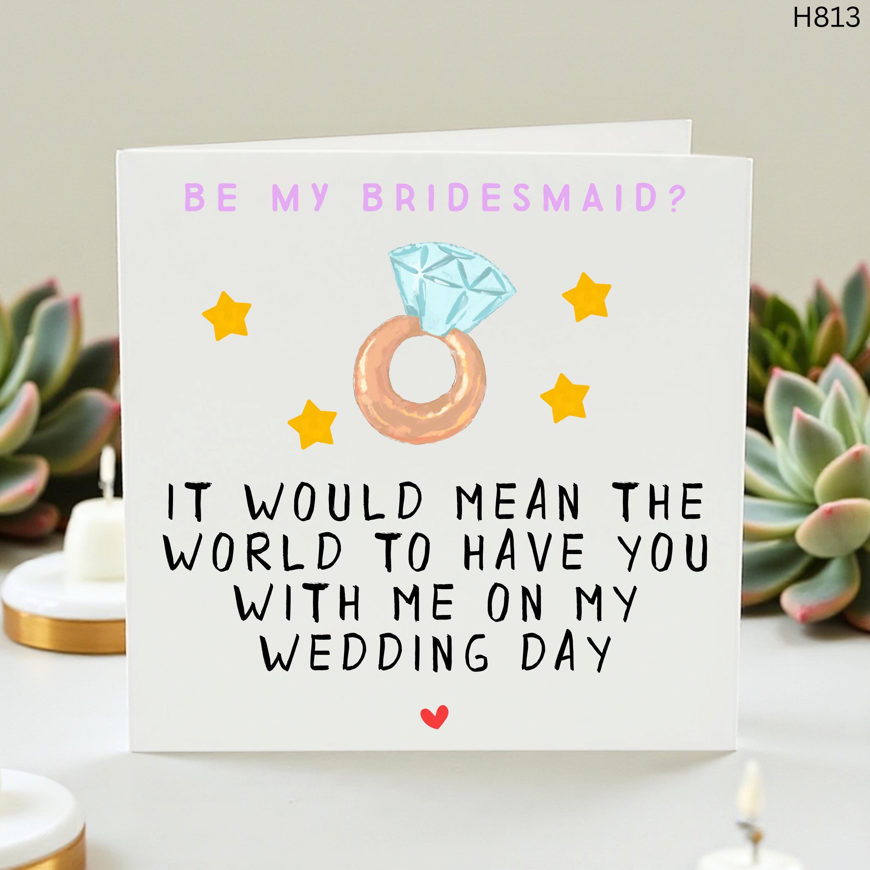 Bridesmaid Proposal Card, Be My Bridesmaid Card, Will You Be My Bridesmaid, Wedding Day Card, Bridal Party Gift