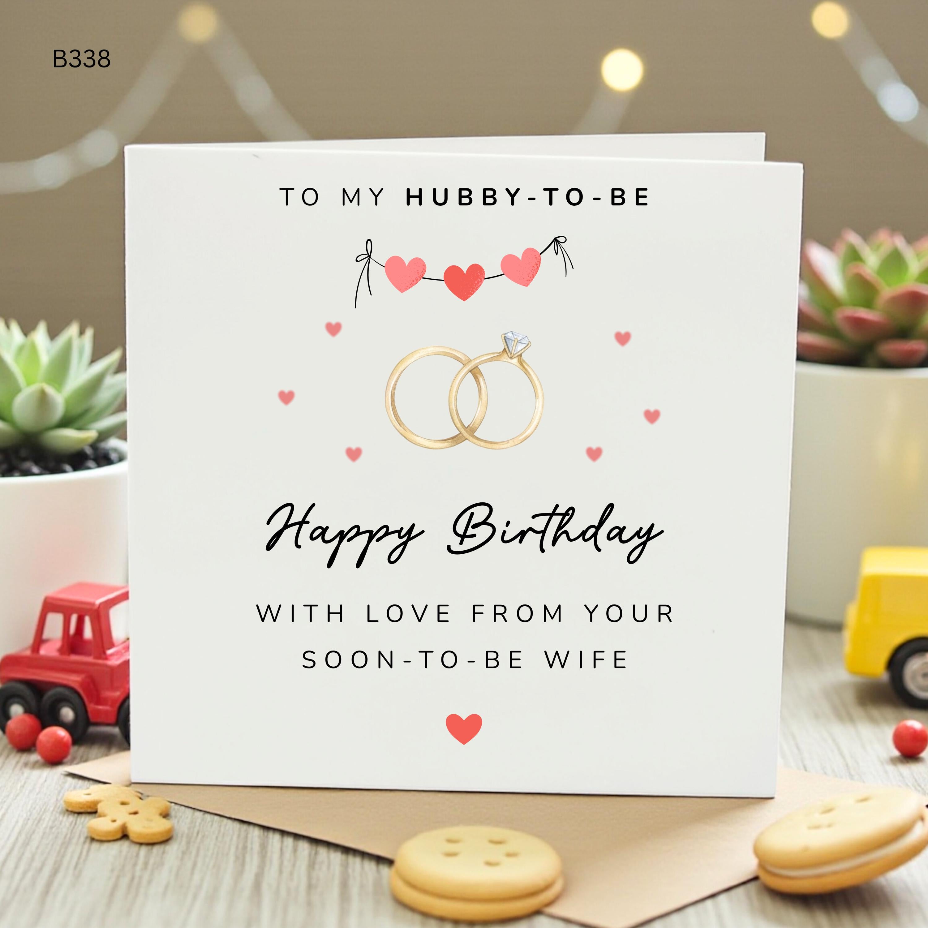 To My Hubby To Be Birthday Card, Happy Birthday From Your Soon To Be Wife, Cute Future Husband Card, Romantic Card For Fiance