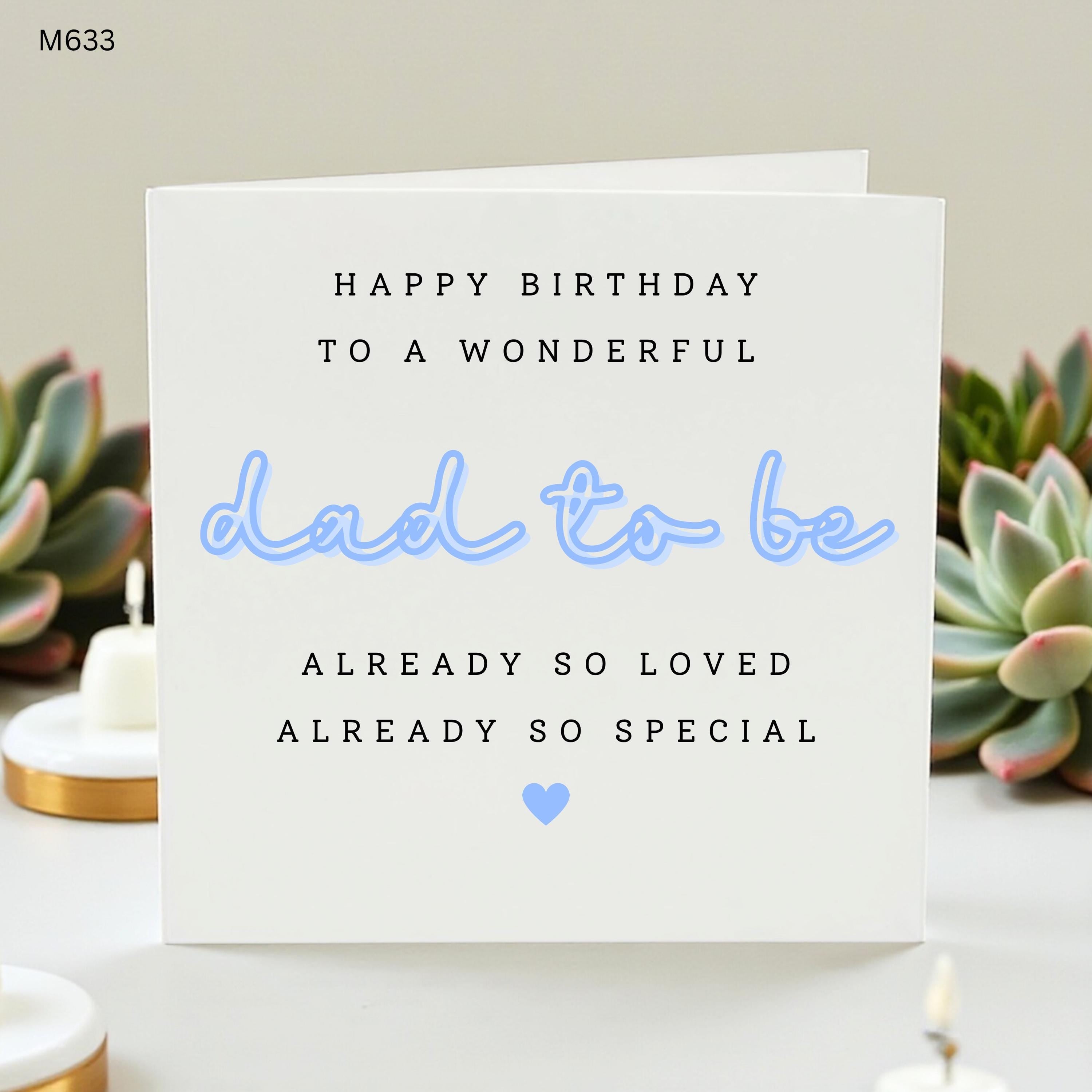 Dad to Be Birthday Card, New Dad Birthday Card, Happy Birthday Father to Be, Expecting Dad Gift, Already So Loved Card from Baby Bump