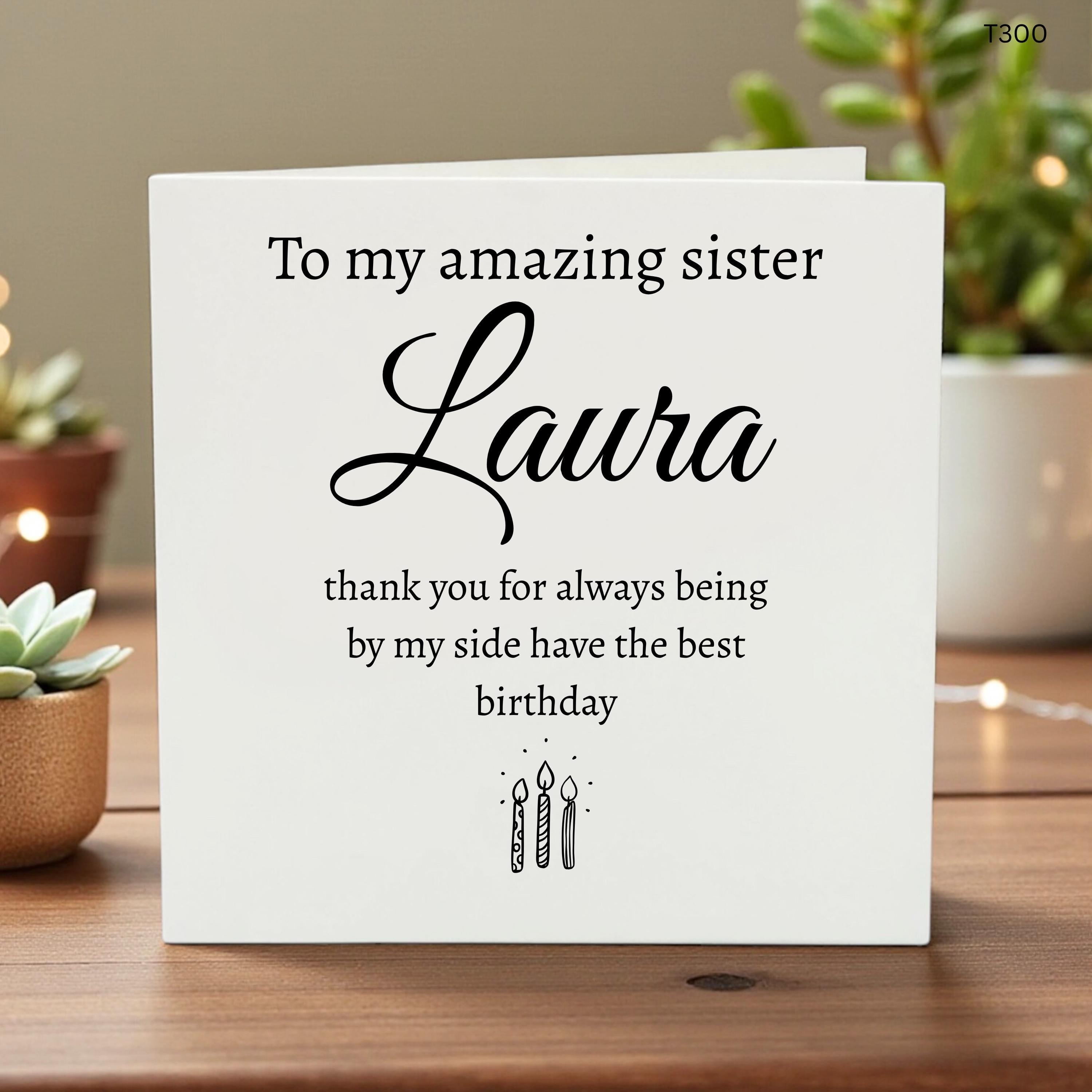 Personalized Sister Birthday Card, Custom Name Sister Card, To My Amazing Sister, Special Sister Gift, Birthday Card for Her