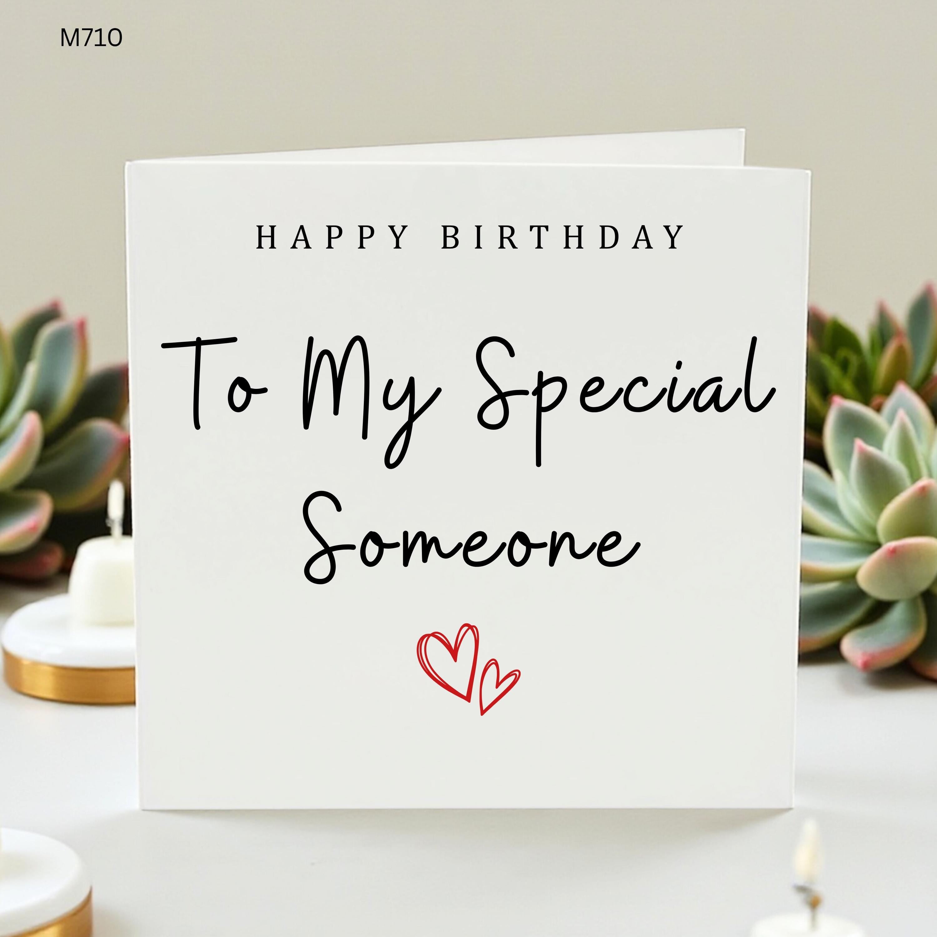 Special Someone Birthday Card, Romantic Birthday Card for Boyfriend, Cute Card for Girlfriend, Husband Wife Birthday Gift Love Greeting Card