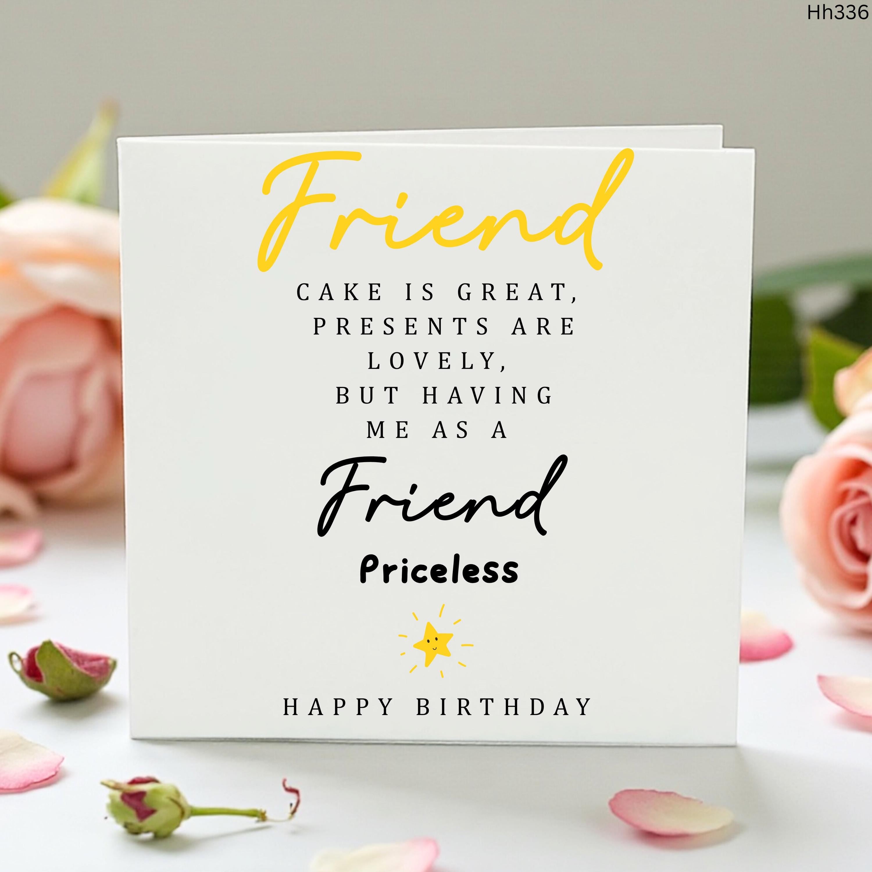 Friend Birthday Card, Funny Friend Birthday Card, Best Friend Card, Friendship Birthday Card, Cute Card for Friend, Priceless Friend Gift