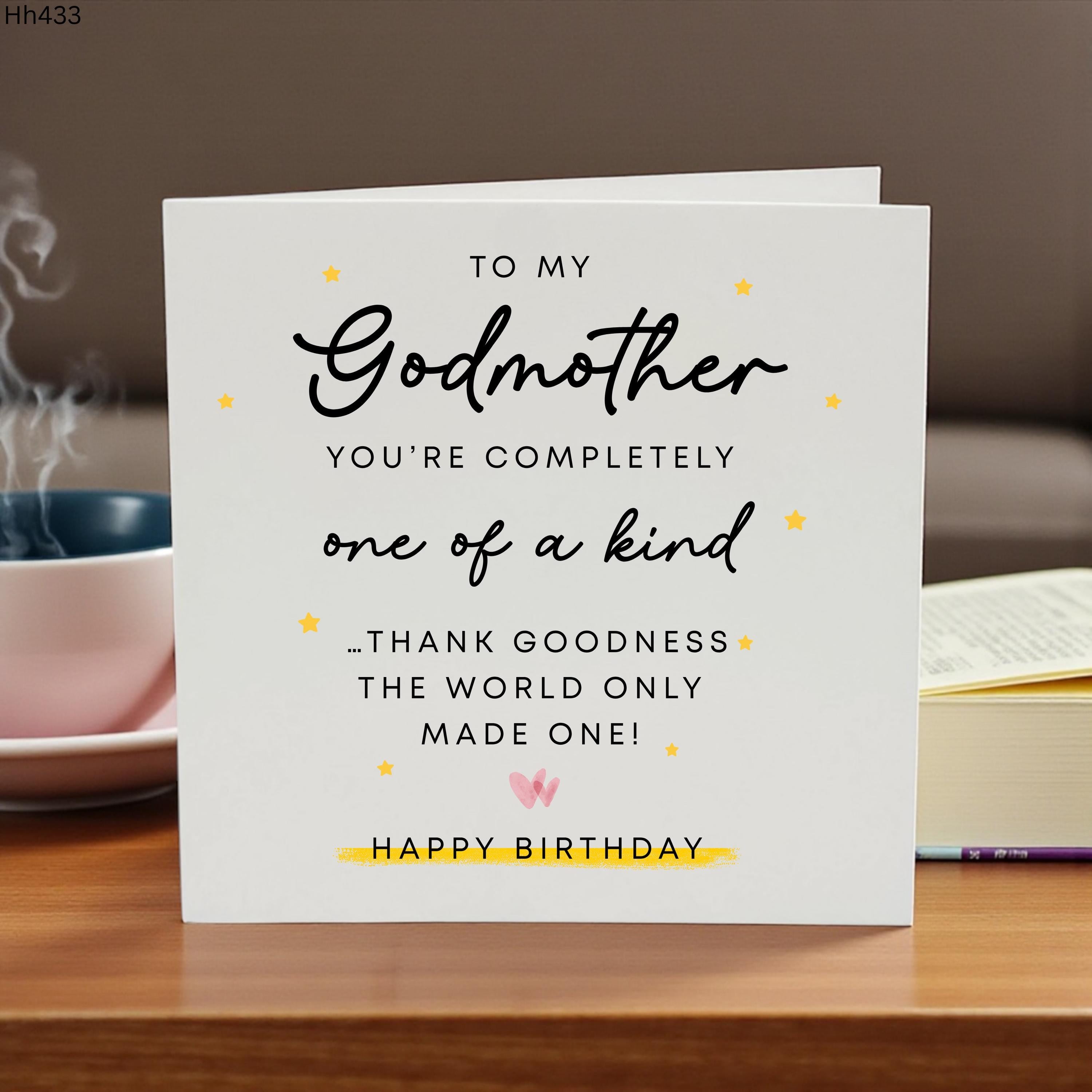 Funny Godmother Birthday Card, Happy Birthday Godmother Card, One of a Kind Godmother Gift, Special Godmother Birthday Greeting, Godmother