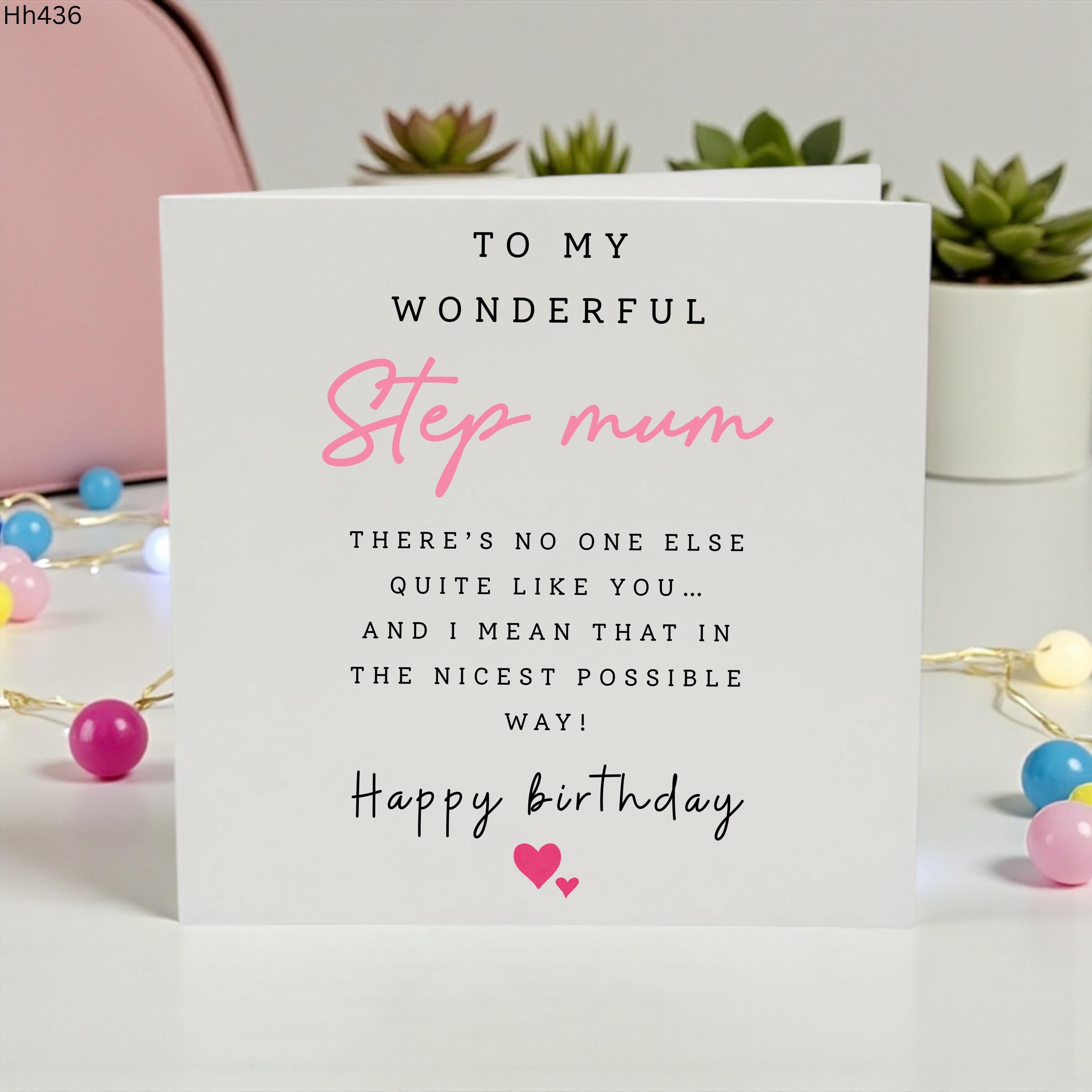 Step Mum Birthday Card, Funny Stepmum Birthday Card, Happy Birthday Step Mum Card, Special Stepmother Birthday Gift, Thoughtful Birthday