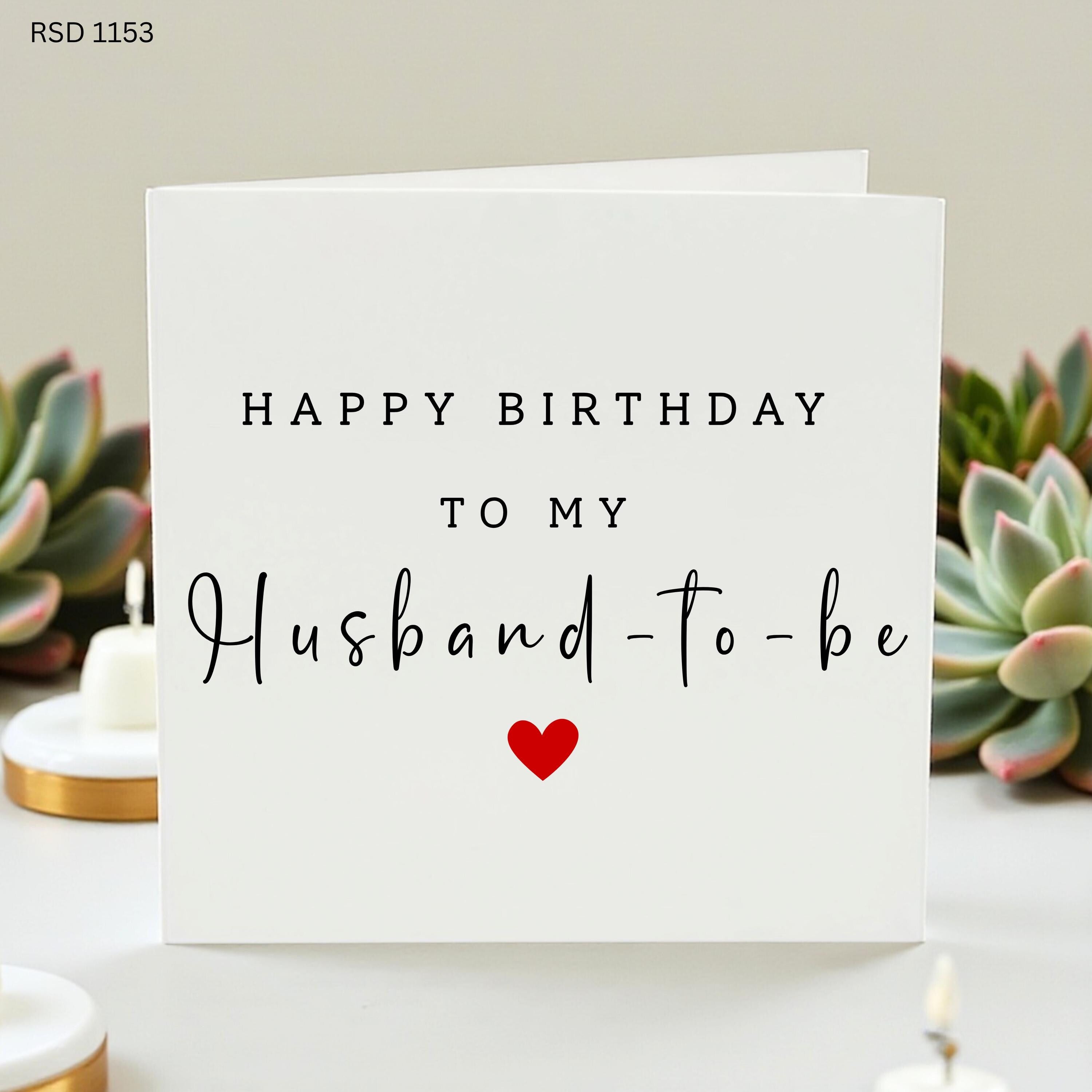 Husband To Be Birthday Card, Fiancé Birthday Card, Future Husband Card, Romantic Birthday Card, Personalised Card For Him