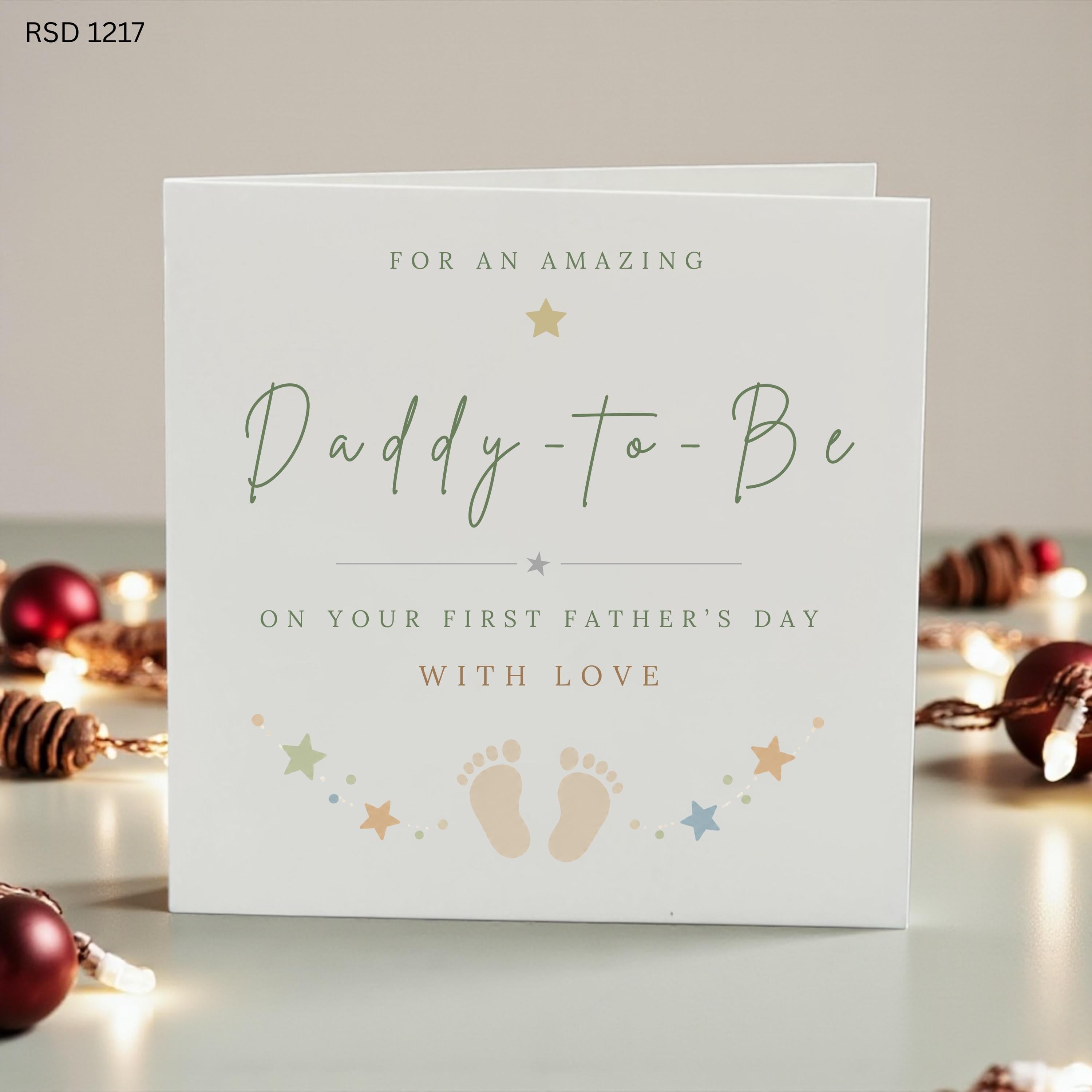 First Father's Day Card from Baby, Daddy To Be Father's Day Card, Personalised First Fathers Day Card, New Dad Card, Daddy-To-Be Gift, Cute