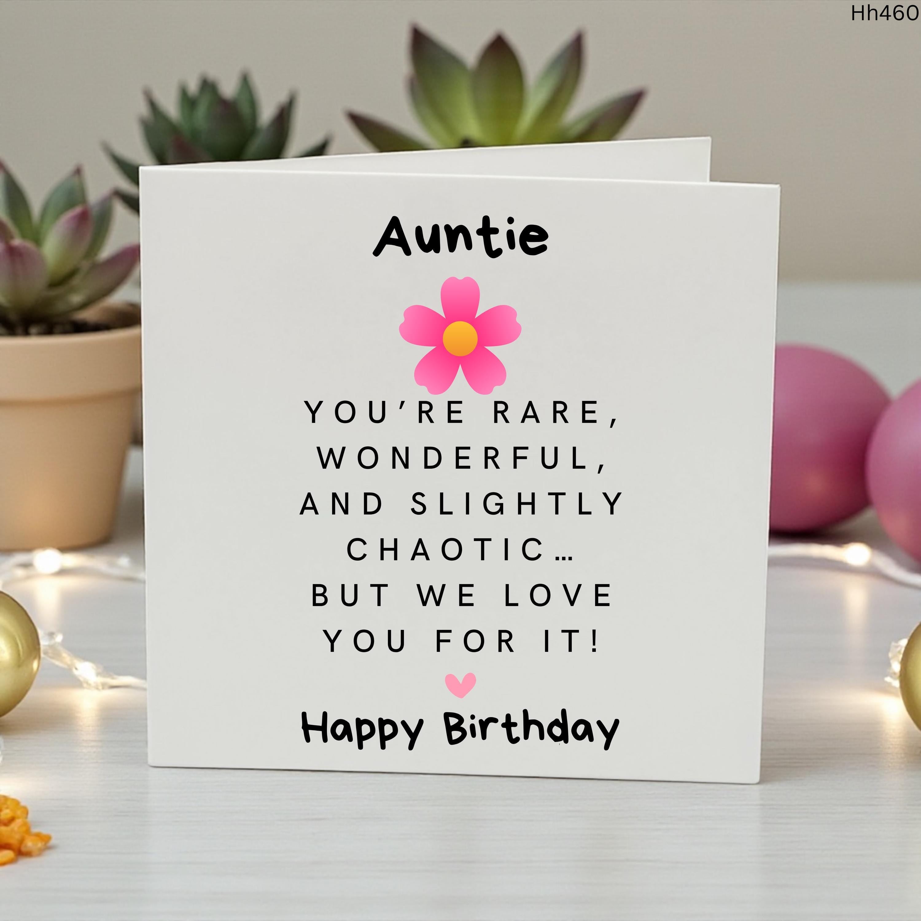 Funny Auntie Birthday Card, Aunt Birthday Card from Niece or Nephew, Humorous Auntie Card, Family Birthday Greeting