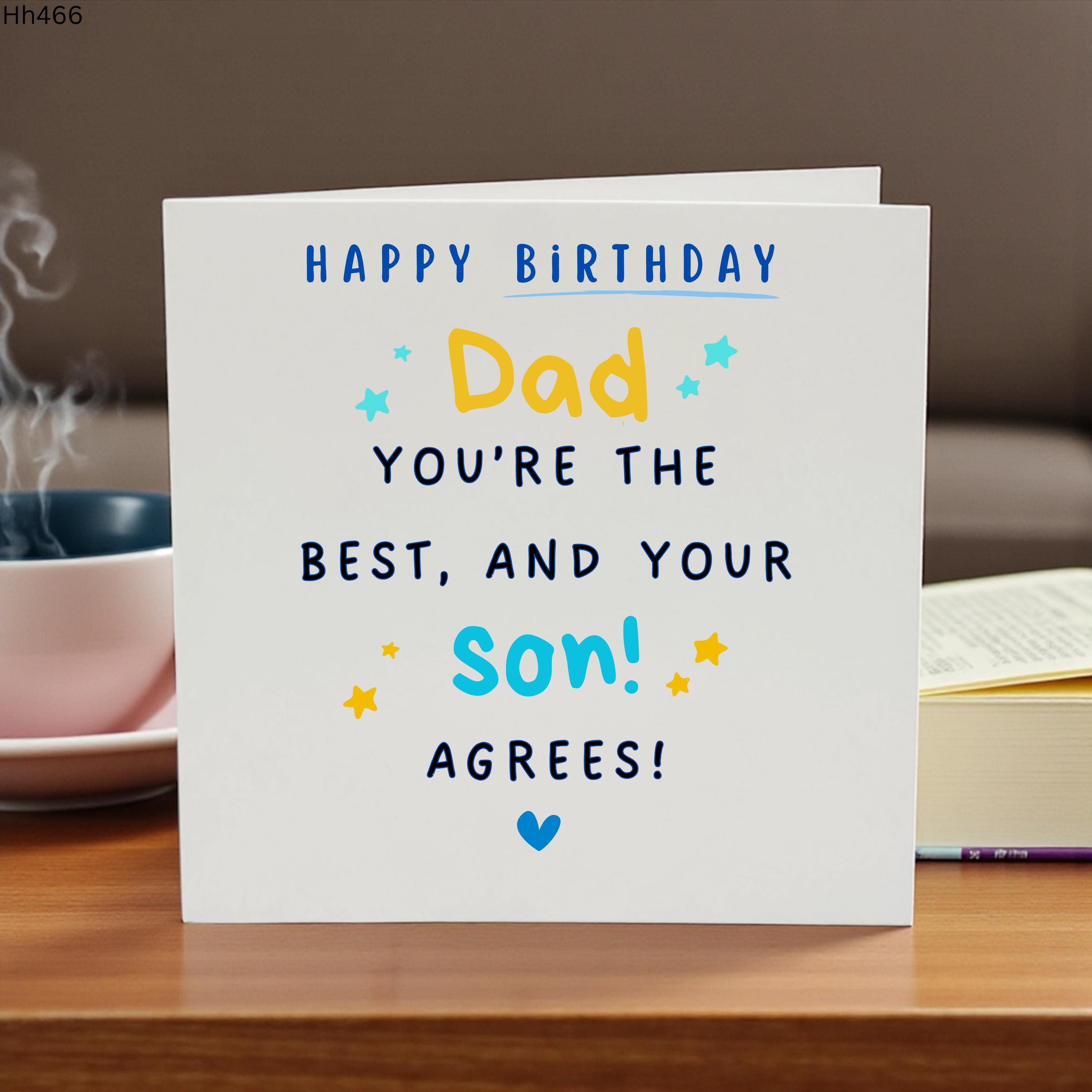 Dad Birthday Card from Son, Funny Dad Birthday Card, Best Dad Ever Card, Son to Dad Birthday Card, Father Birthday Gift