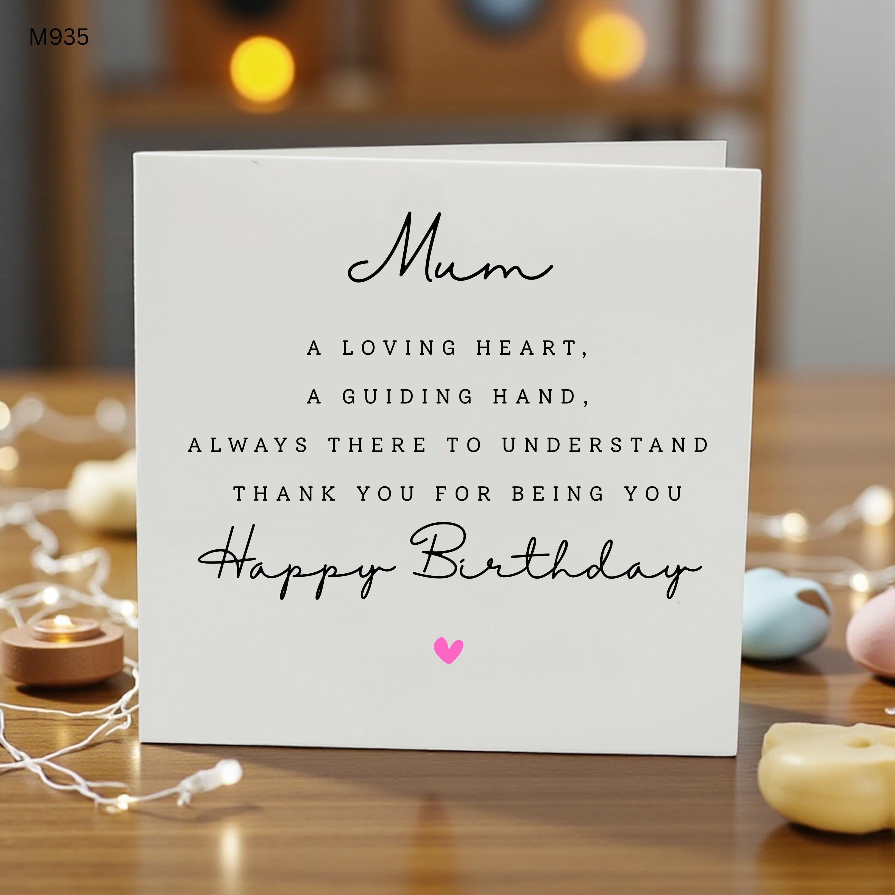 Personalised Mum Birthday Card, Heartfelt Mum Birthday Card, Special Mother Card, Birthday Wishes for Mum, Meaningful Mum Gift