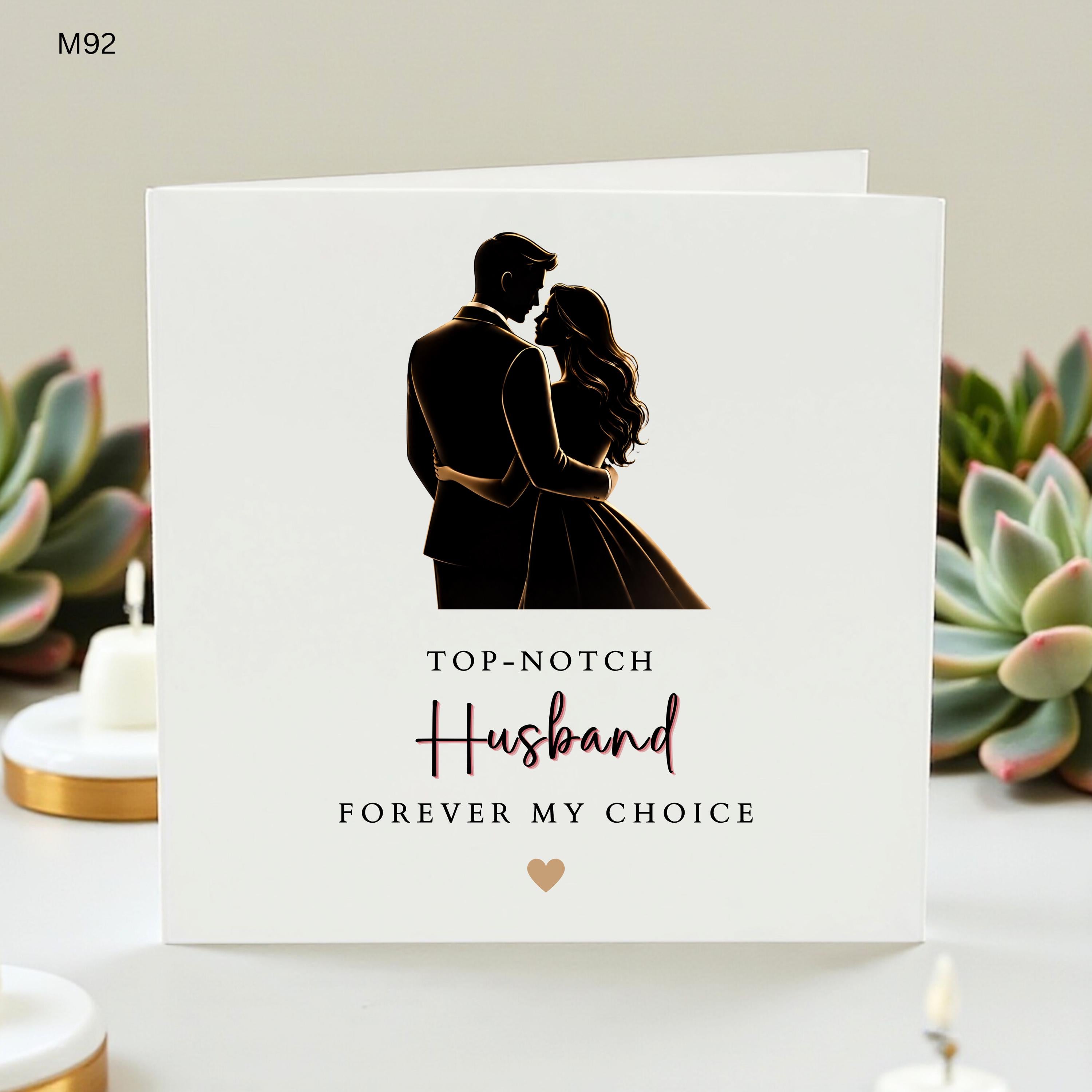 Top Notch Husband Anniversary Card, Romantic Husband Card, Valentines Day Card For Him, Birthday Card For Husband, Love Card For Partner