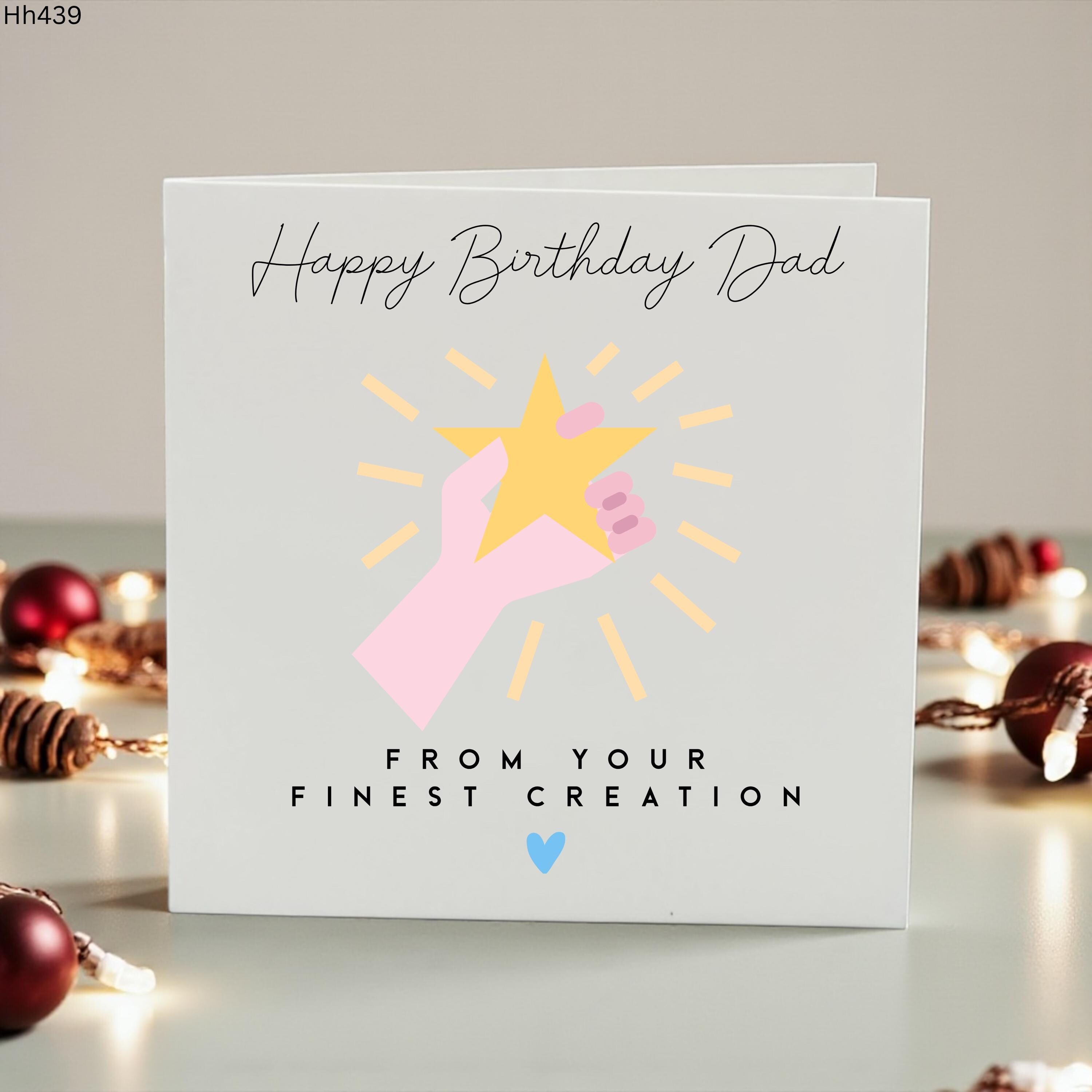 Funny Dad Birthday Card, Happy Birthday Dad From Your Finest Creation, Humorous Father Birthday Card, Dad Joke Card, Birthday Card for Dad