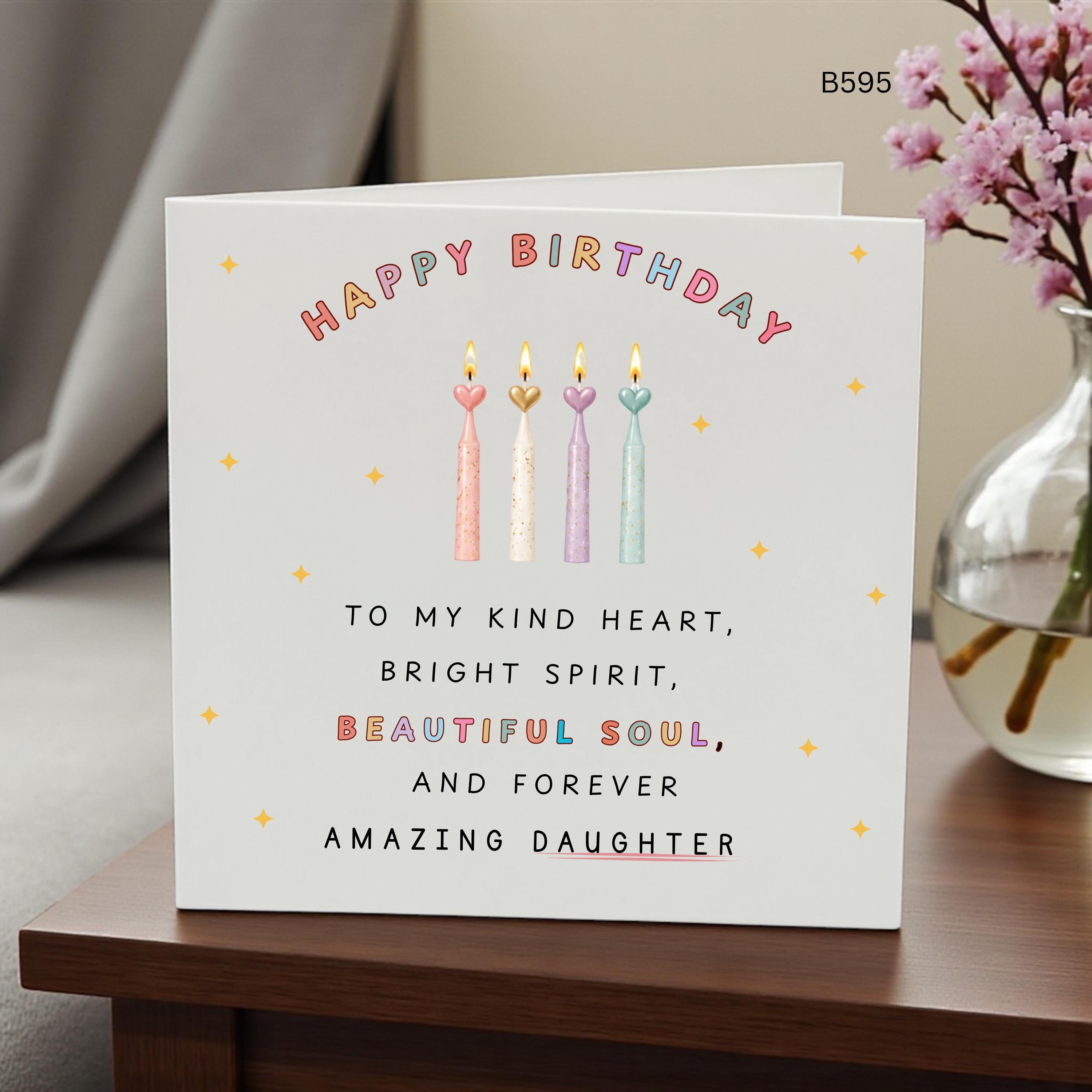 Personalised Daughter Birthday Card, Happy Birthday Daughter Card, Beautiful Soul Daughter Card, Special Daughter Birthday Gift