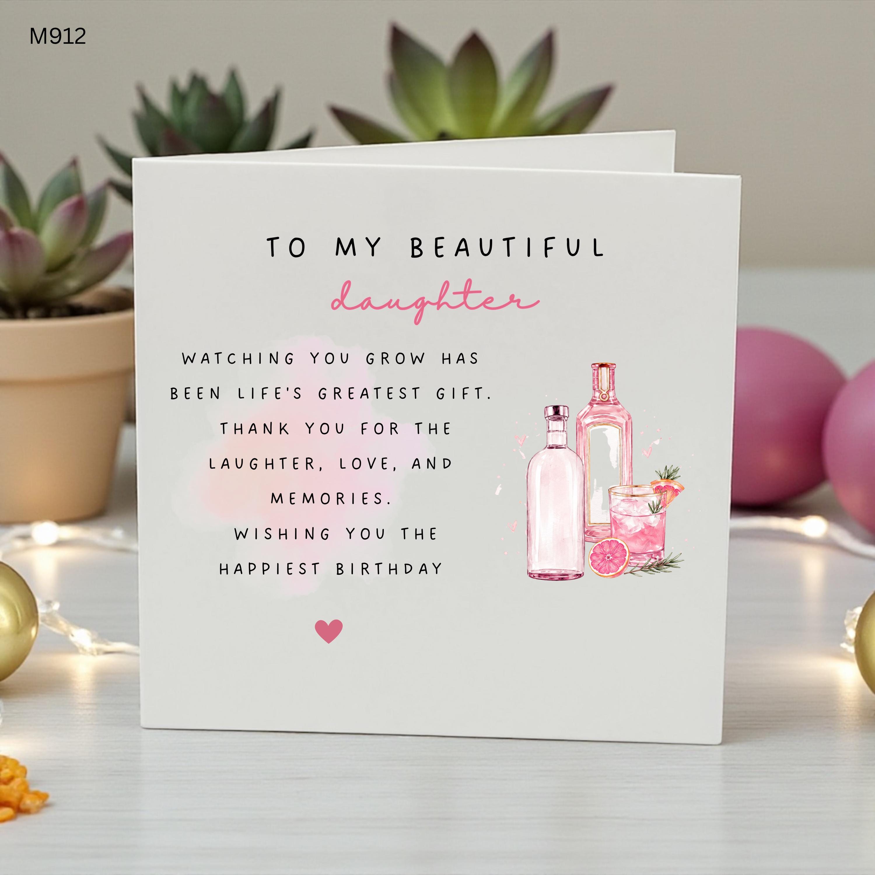Daughter Birthday Card, Beautiful Daughter Birthday Card, Heartfelt Birthday Message for Daughter, Special Daughter Greeting Card