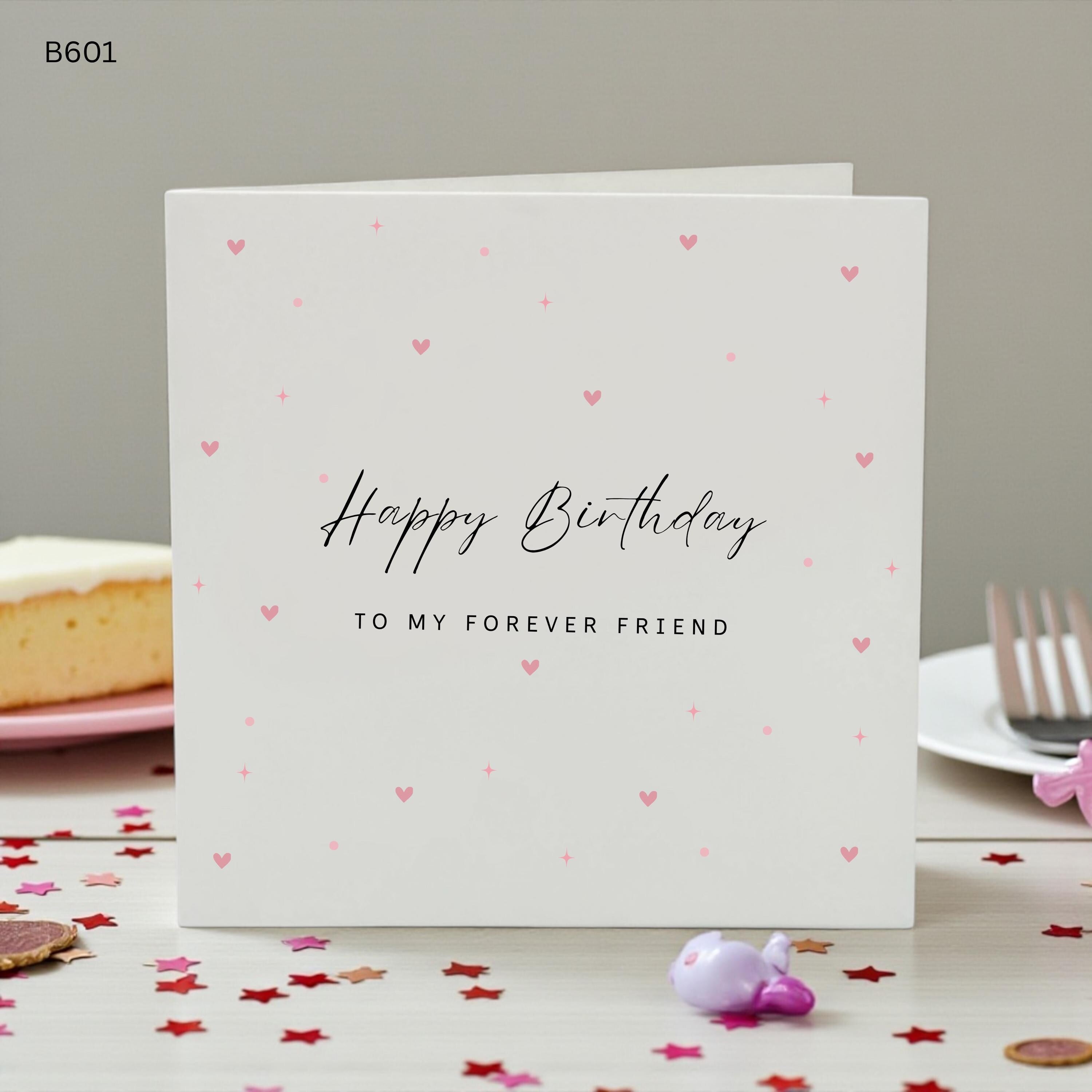 Forever Friend Birthday Card, Best Friend Birthday Card, Birthday Card For Bestie, Female Friend , Friendship Birthday , Special Friend Gift