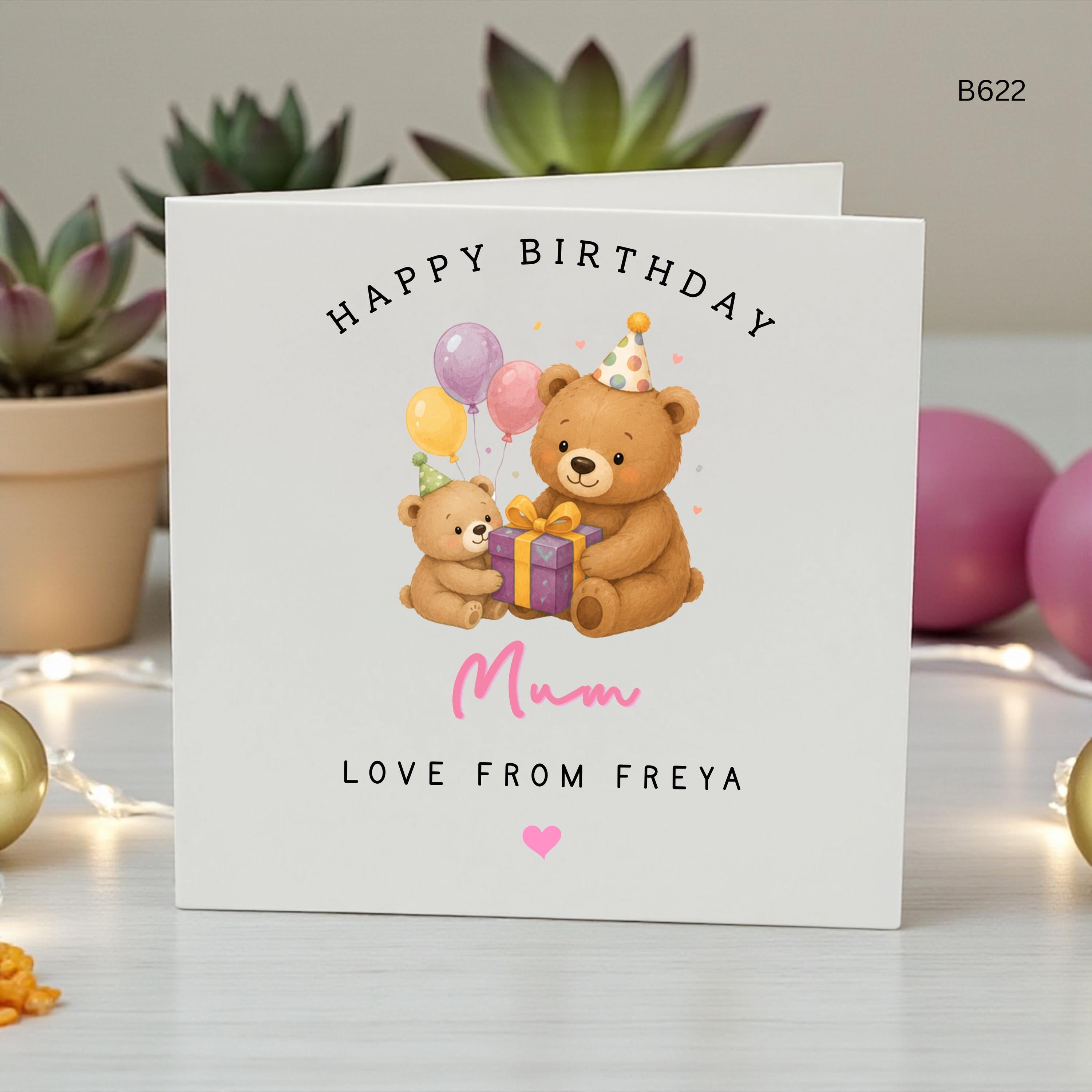 Personalised 21st Birthday Card for Sister, Custom Name 21st Birthday Card, Rose Gold Birthday Card, Female Milestone Birthday Gift