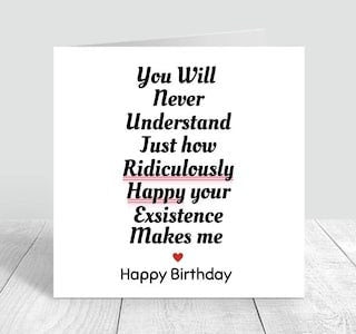 Romantic Birthday Card - Girlfriend Birthday Card - Boyfriend Birthday Card - Birthday Card For Husband Wife - One I Love Card - 6x6