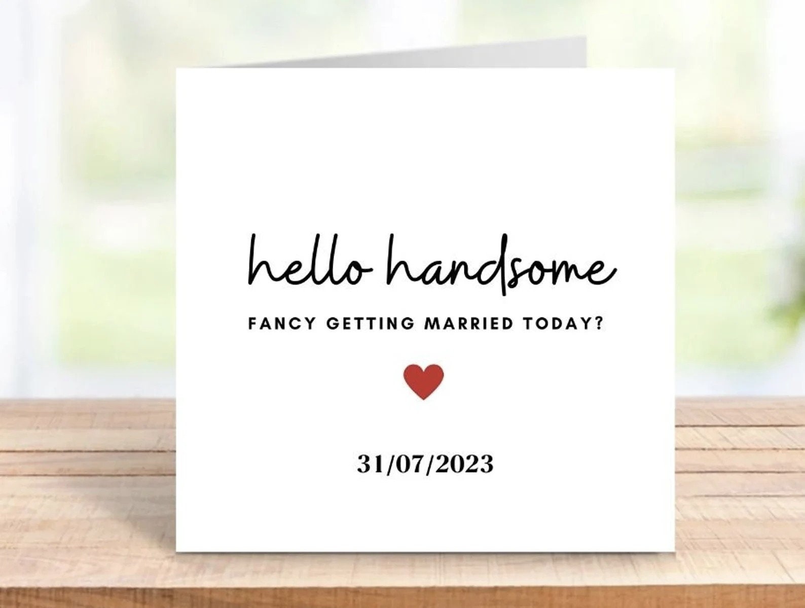 personalised On Our Wedding Day Card, Card For Groom, Husband to be Card