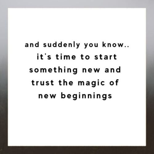 Personalised New Beginnings Card Fresh Start Card New Job Card New Home /6x6