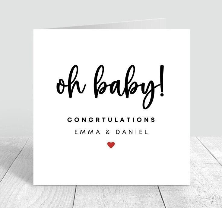 Congratulations Parents To Be Pregnancy Card With Personalisation, Pregnancy 6x6