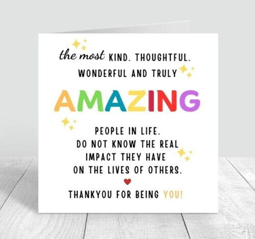 Thank You Card, Friend Thank You Card, Thank You For Being Amazing, Bestie Card, 6x6