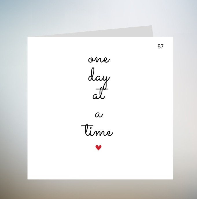 One Day At A Time Get Well Soon Card, Best Wishes On Your Recovery Get Well Soon Card, Just A Little Note To Say Get Well Soon Card 6x6