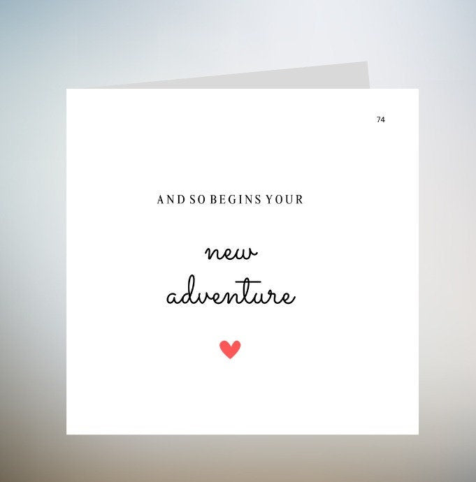 New Adventure Good Luck Card, Best Of Luck Card, Simple New Job Coworker Good Luck Gift, Colleague Good Luck Card, Leaving for University