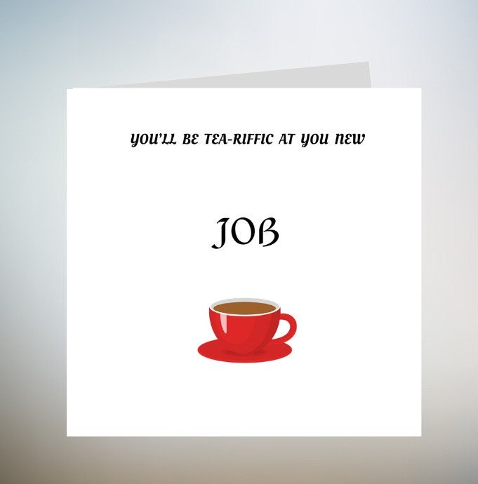 New Job Card | Congratulations | Good Luck On Your New Job | Well Done 6x6