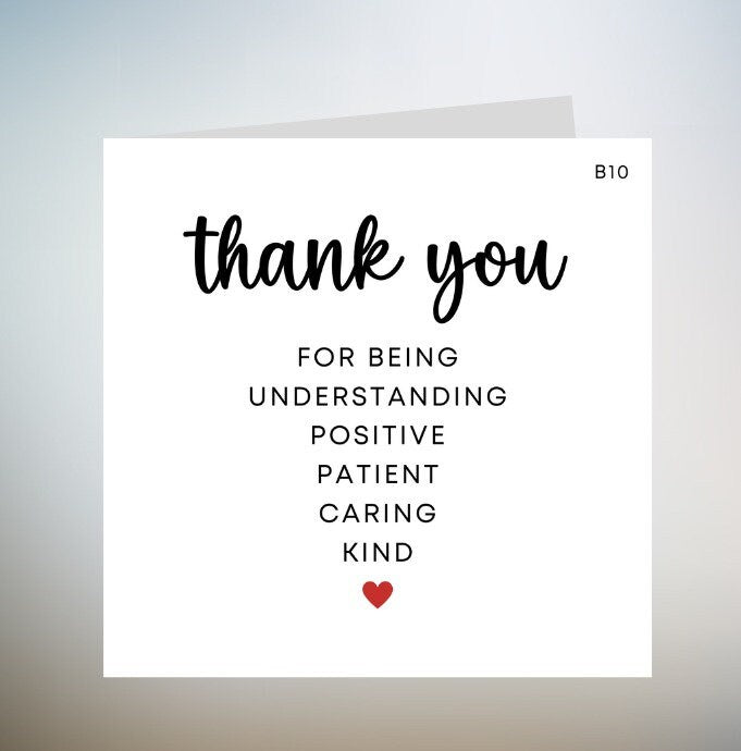 Personalised Thank You Card Bestie Best Friend Mum Sister  Birthday 6x6