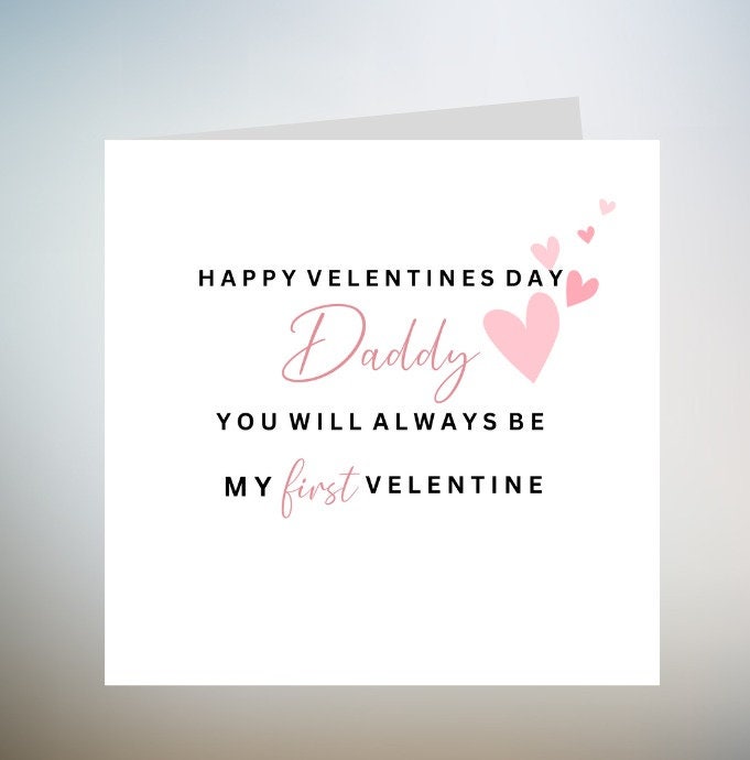First Love Valentines Day Card For Daddy, Dad Valentine Card From Baby, First Valentines As My Dad, New Baby Card For Him, Special Valentine