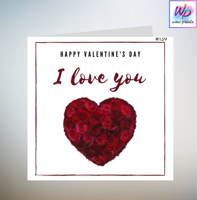 Boyfriend Valentines Day Card, Valentines Day Gift Fiancé, Valentine's Card For Him, Fiancé Valentine's Day 6x6