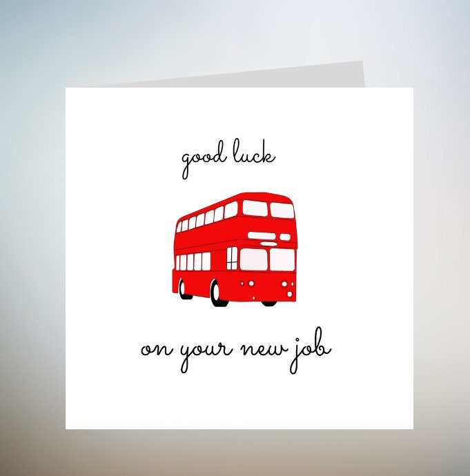 Bus Coach Driver Good Luck In Your new job Card (supplied with envelope ) 6x6