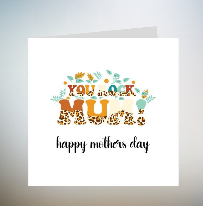 You rock Happy Mothers Day Card, Mothers Day Card, Mothers Day Card, Card For Mothers Day, Special Card For Mothers Day, Mothers Day 6x6